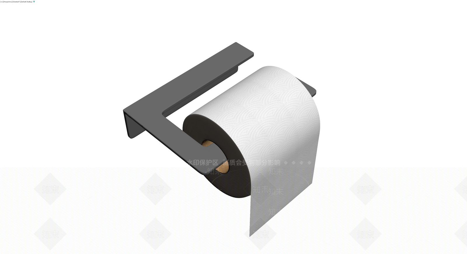 现代灰色卷纸架3D模型下载【ID:1230446164】