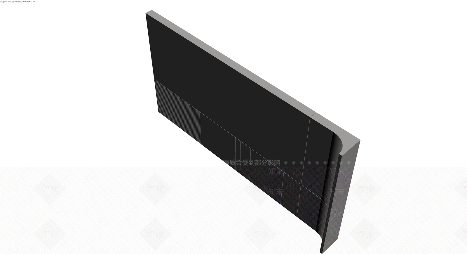 弧形装饰隔断板3D模型下载【ID:1230133357】