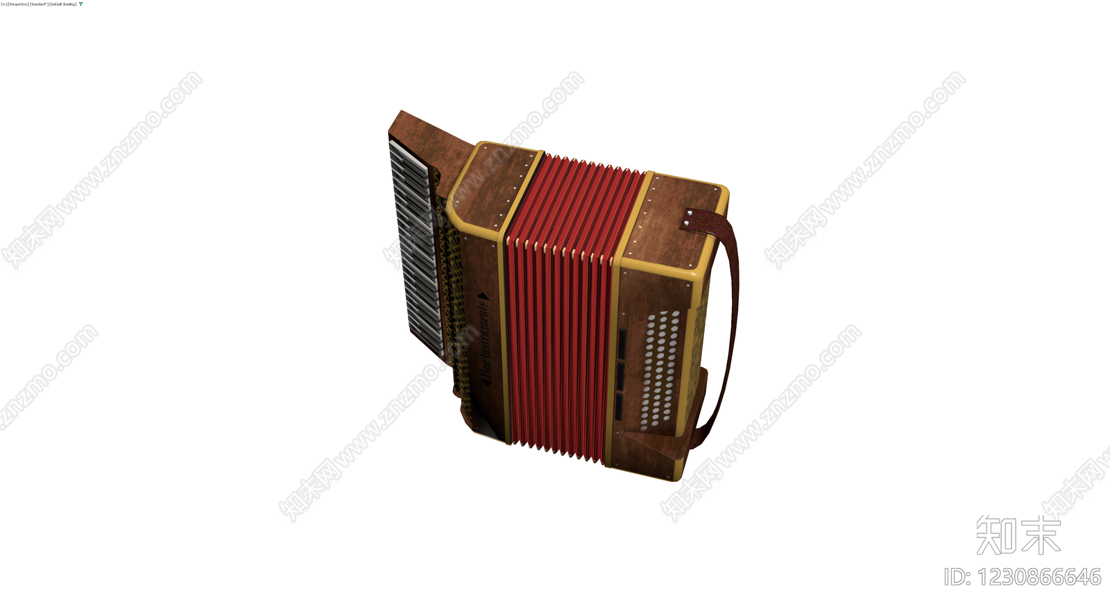 棕色木质钢琴手风琴3D模型下载【ID:1230866646】