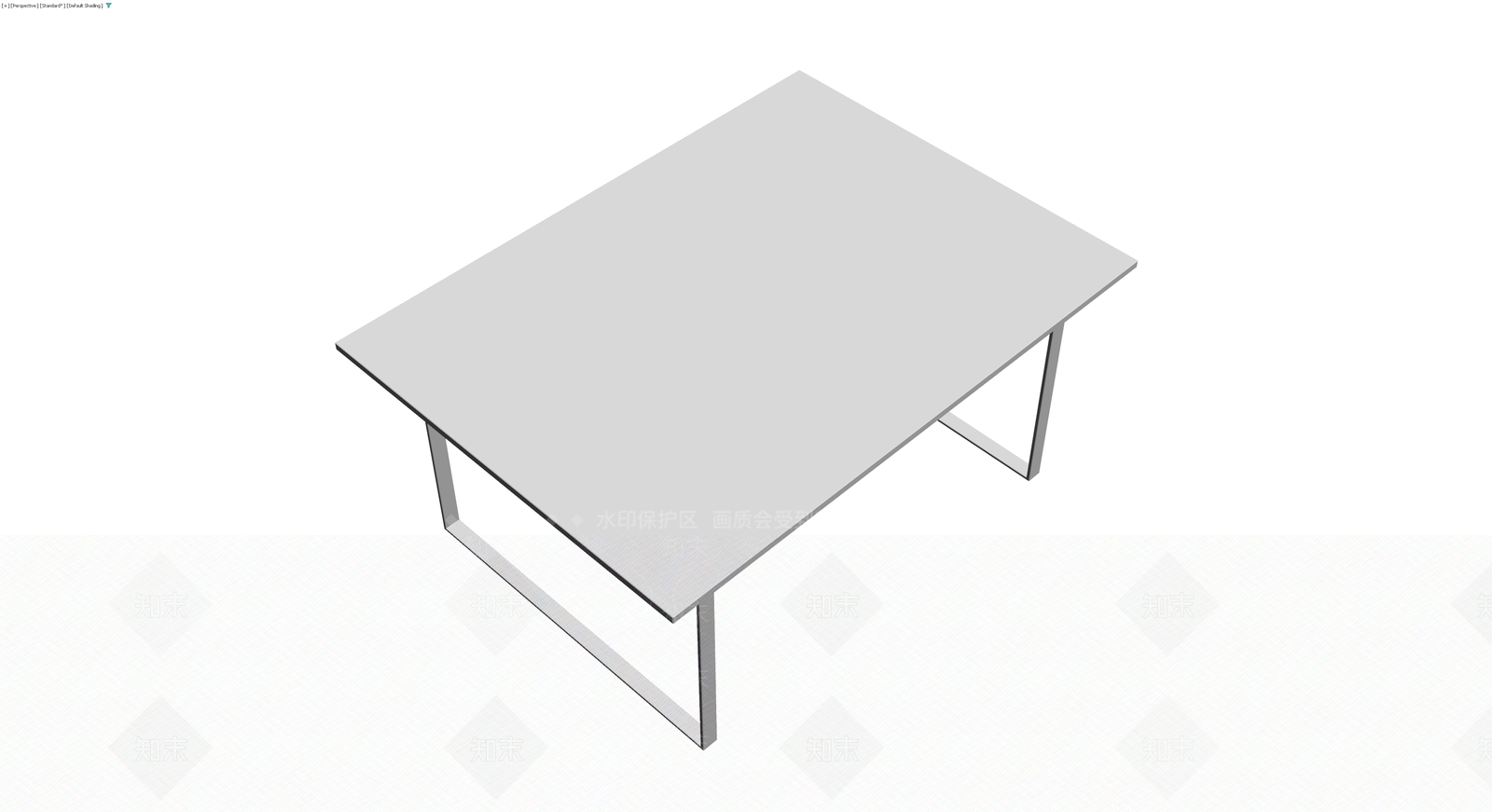 现代简约金属腿方桌3D模型下载【ID:1230667057】