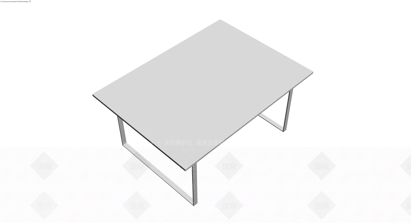 现代简约金属腿方桌3D模型下载【ID:1230667057】