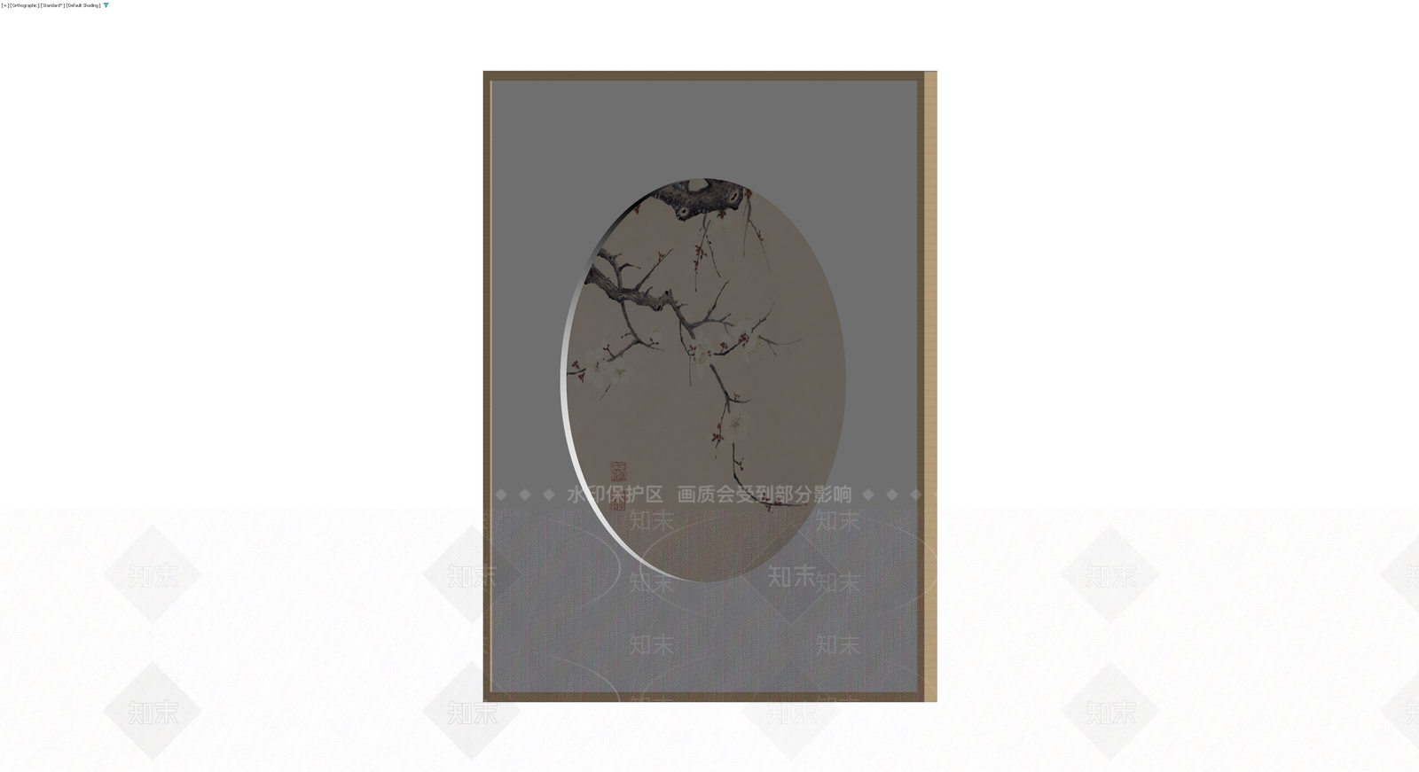 梅花装饰挂画模型3D模型下载【ID:1229650560】