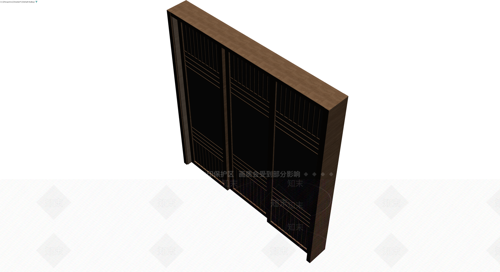 木质格栅屏风隔断3D模型下载【ID:1230792569】