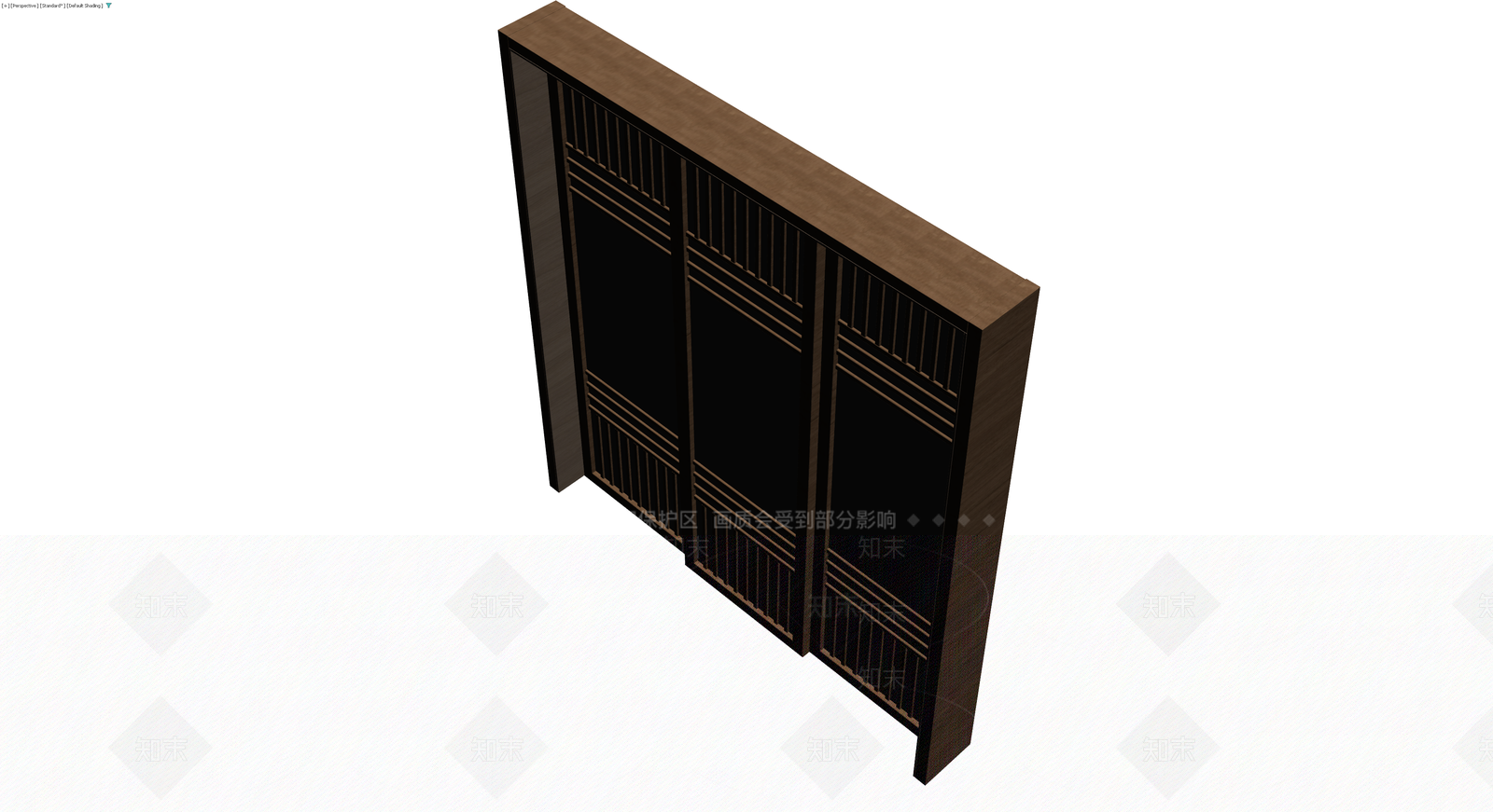 木质格栅屏风隔断3D模型下载【ID:1230792569】