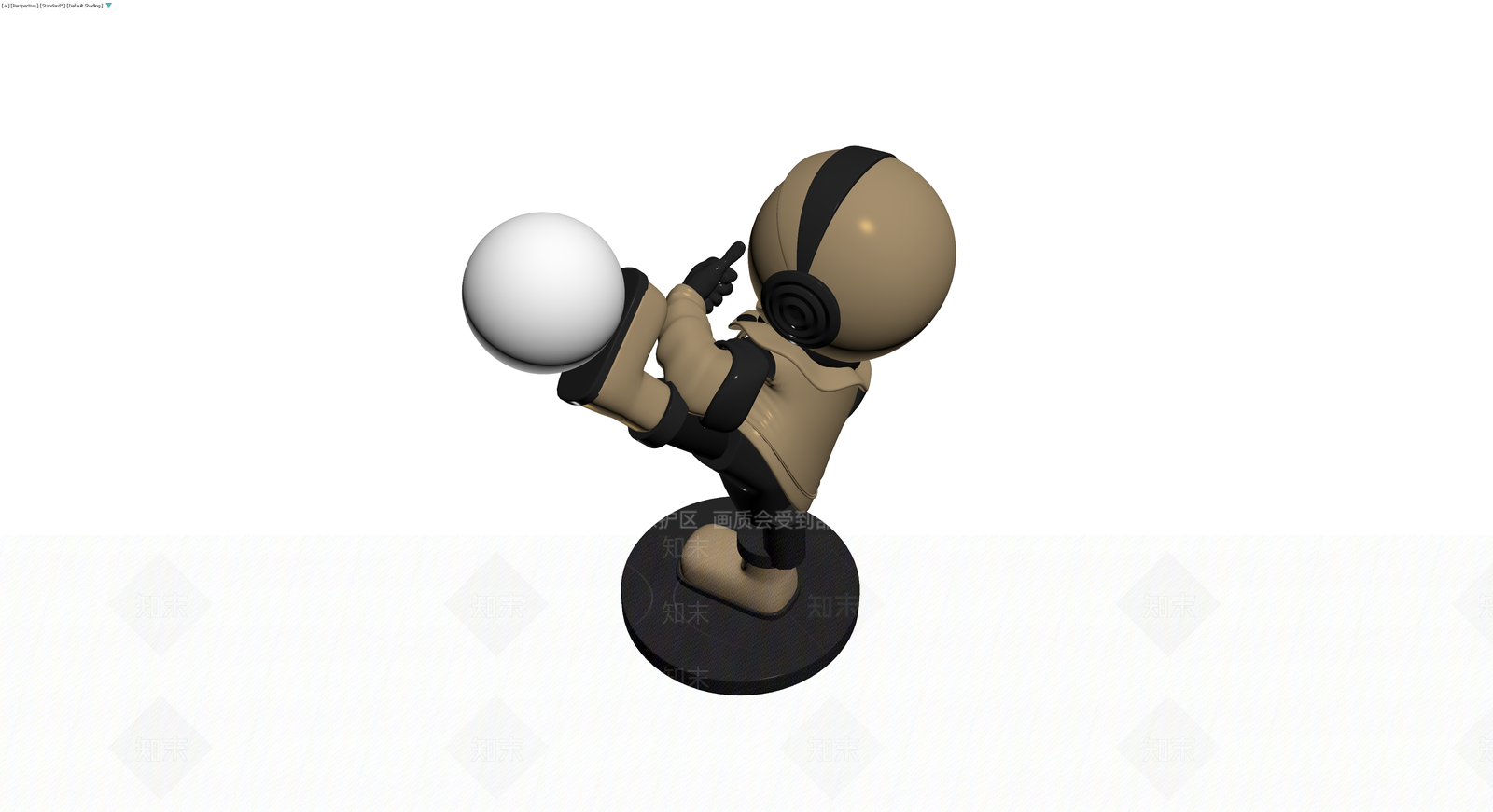宇航员雕塑手办3D模型下载【ID:1230763390】