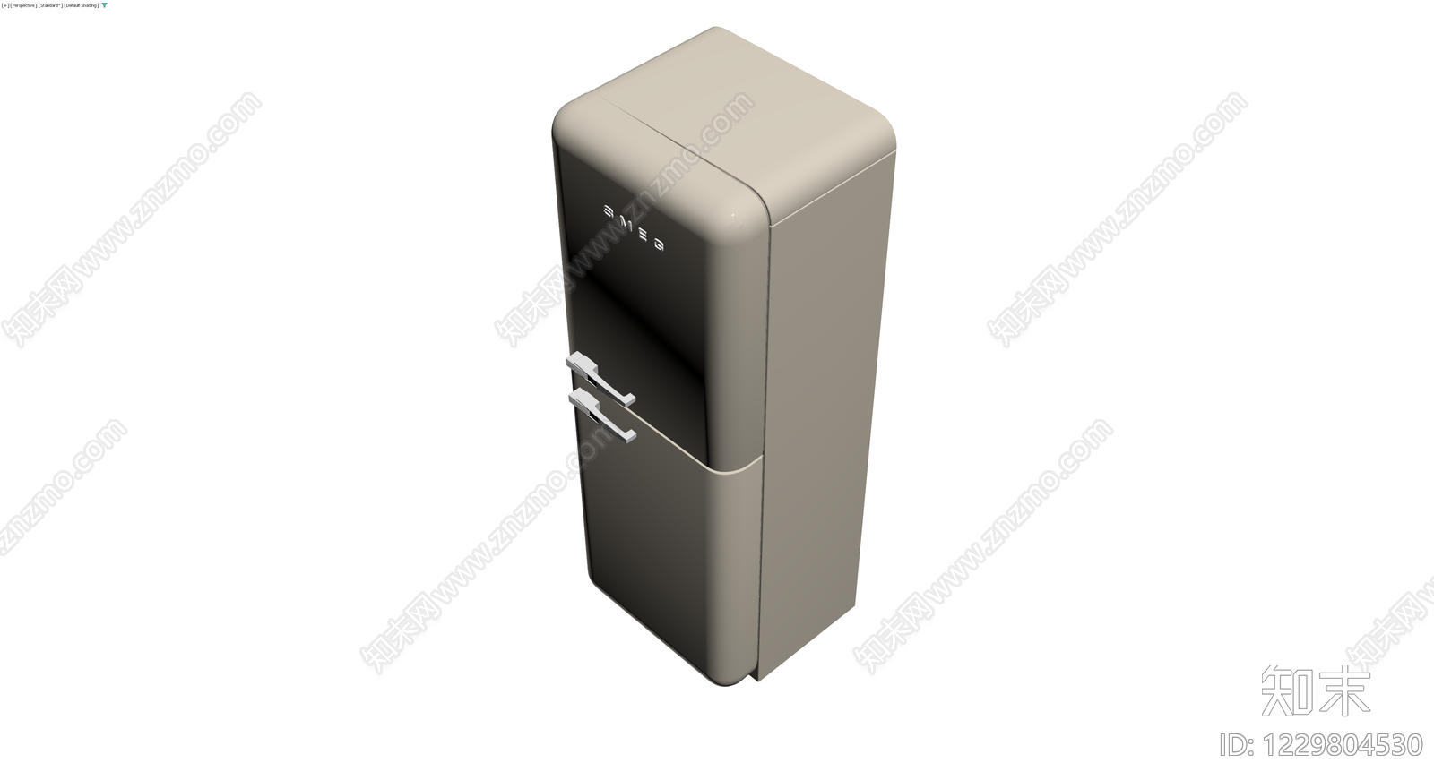 复古双门冰箱3D模型下载【ID:1229804530】