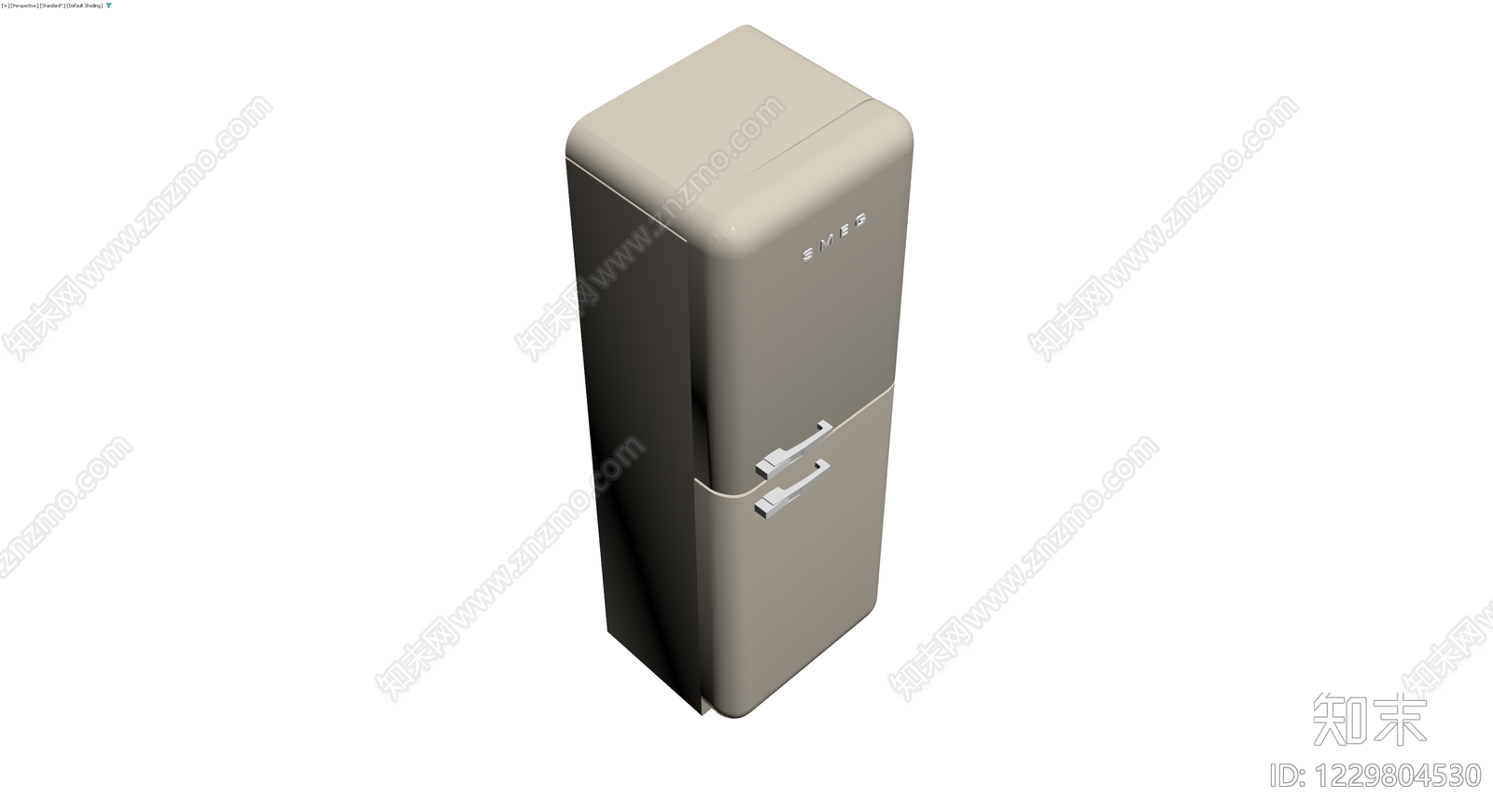 复古双门冰箱3D模型下载【ID:1229804530】