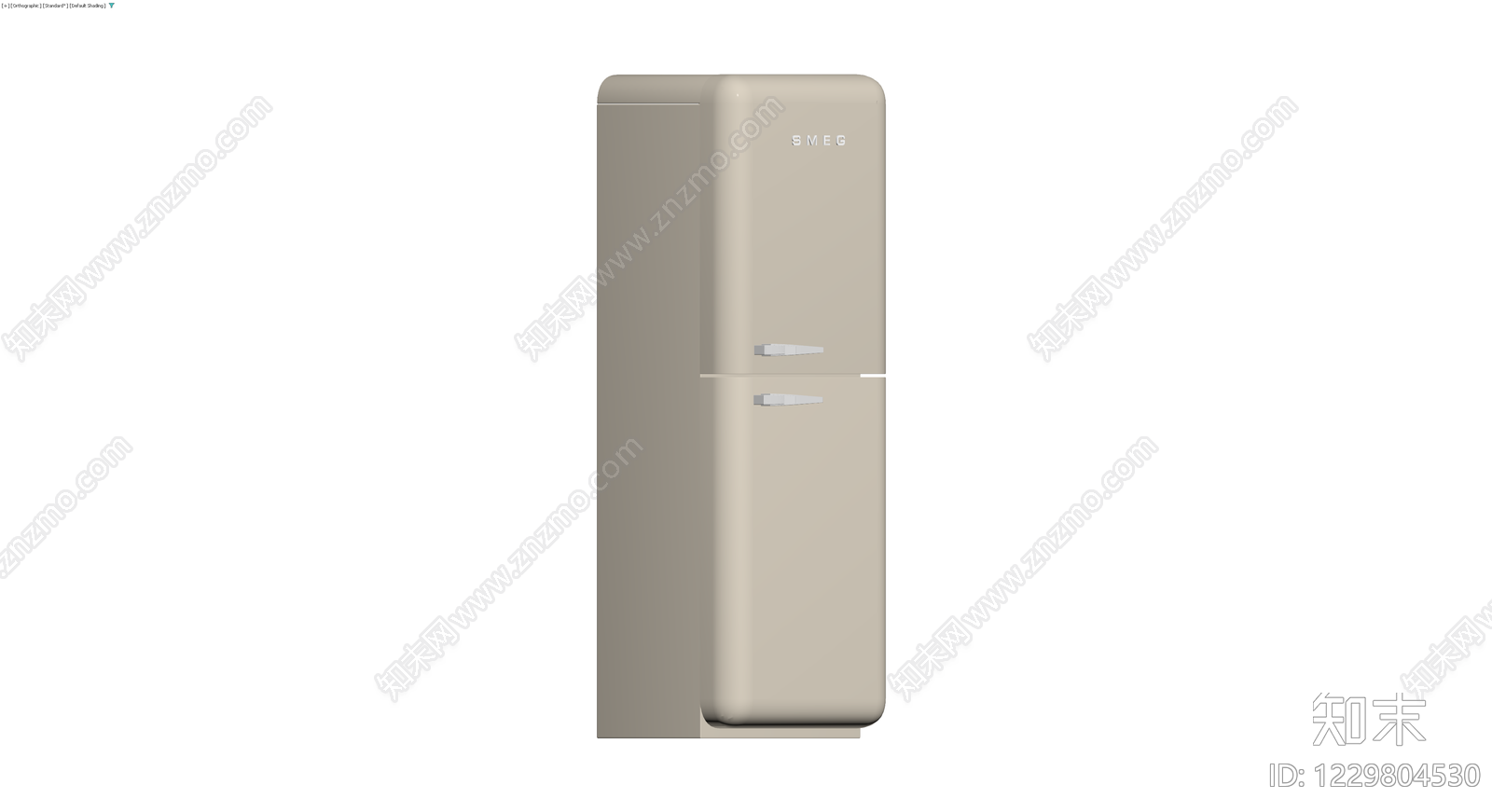 复古双门冰箱3D模型下载【ID:1229804530】