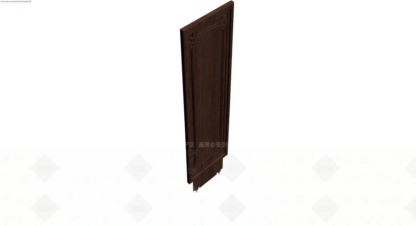 中式深色木门3D模型下载【ID:1230639246】