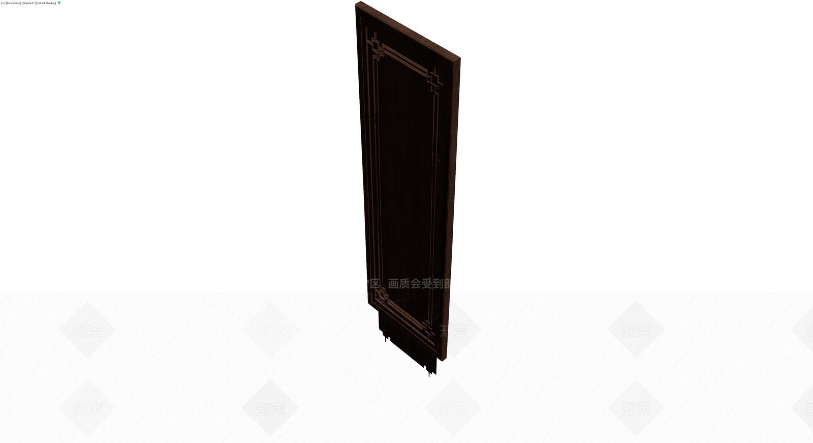 中式深色木门3D模型下载【ID:1230639246】