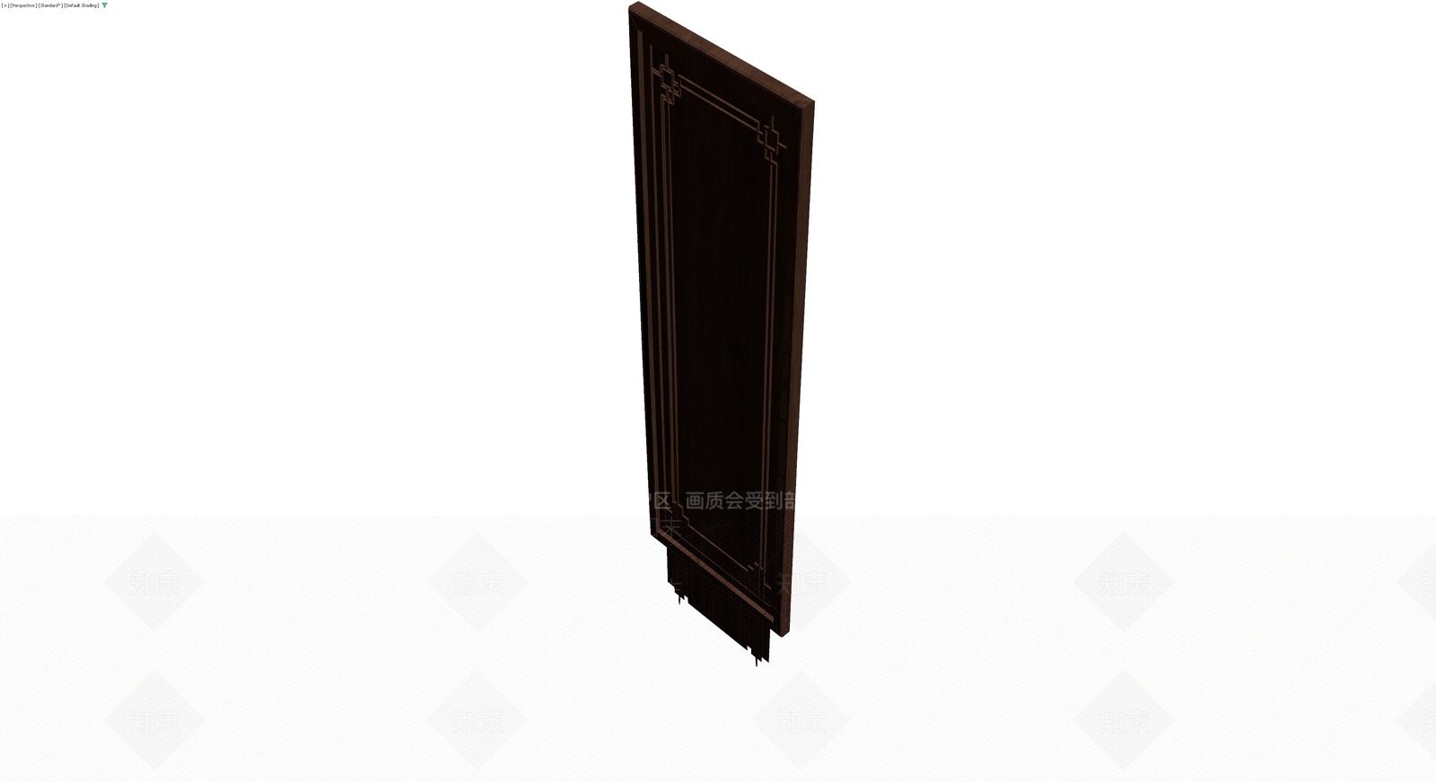 中式深色木门3D模型下载【ID:1230639246】