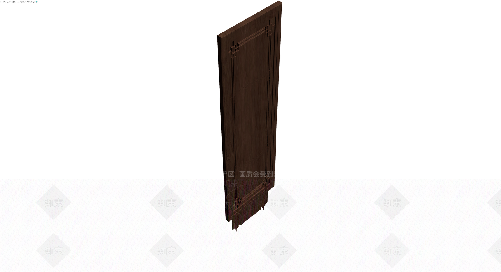 中式深色木门3D模型下载【ID:1230639246】