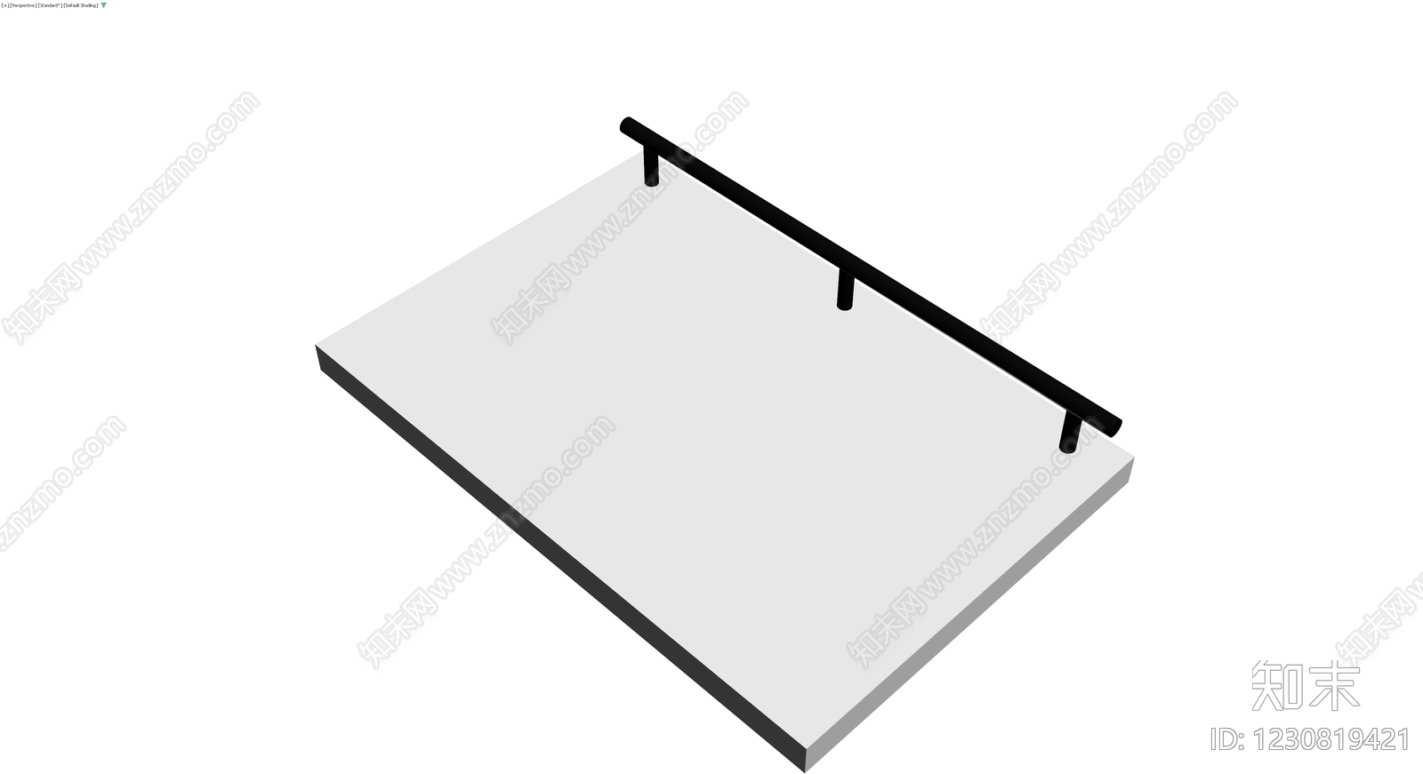 黑色金属栏杆模型3D模型下载【ID:1230819421】