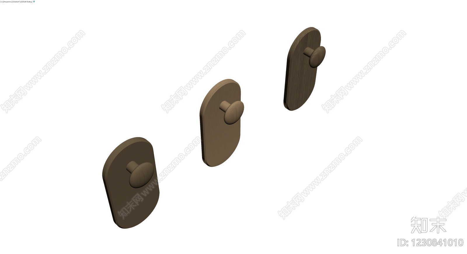 木质单钩挂衣钩3D模型下载【ID:1230841010】
