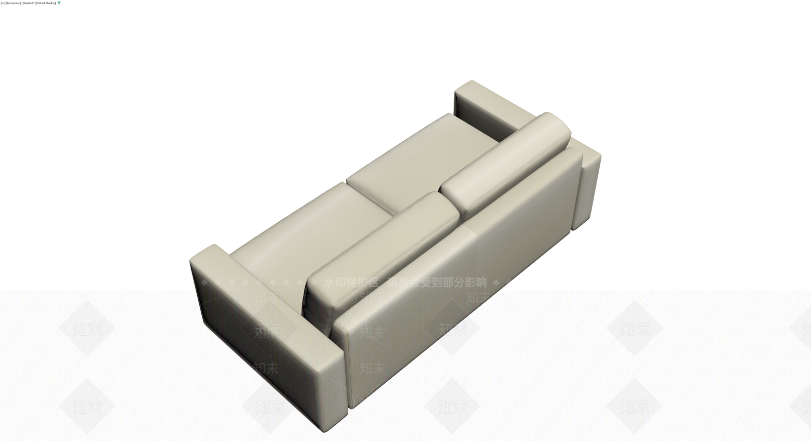 现代米色双人沙发3D模型下载【ID:1230133511】
