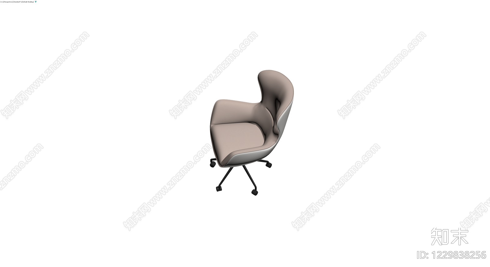 米色现代办公椅3D模型下载【ID:1229838256】