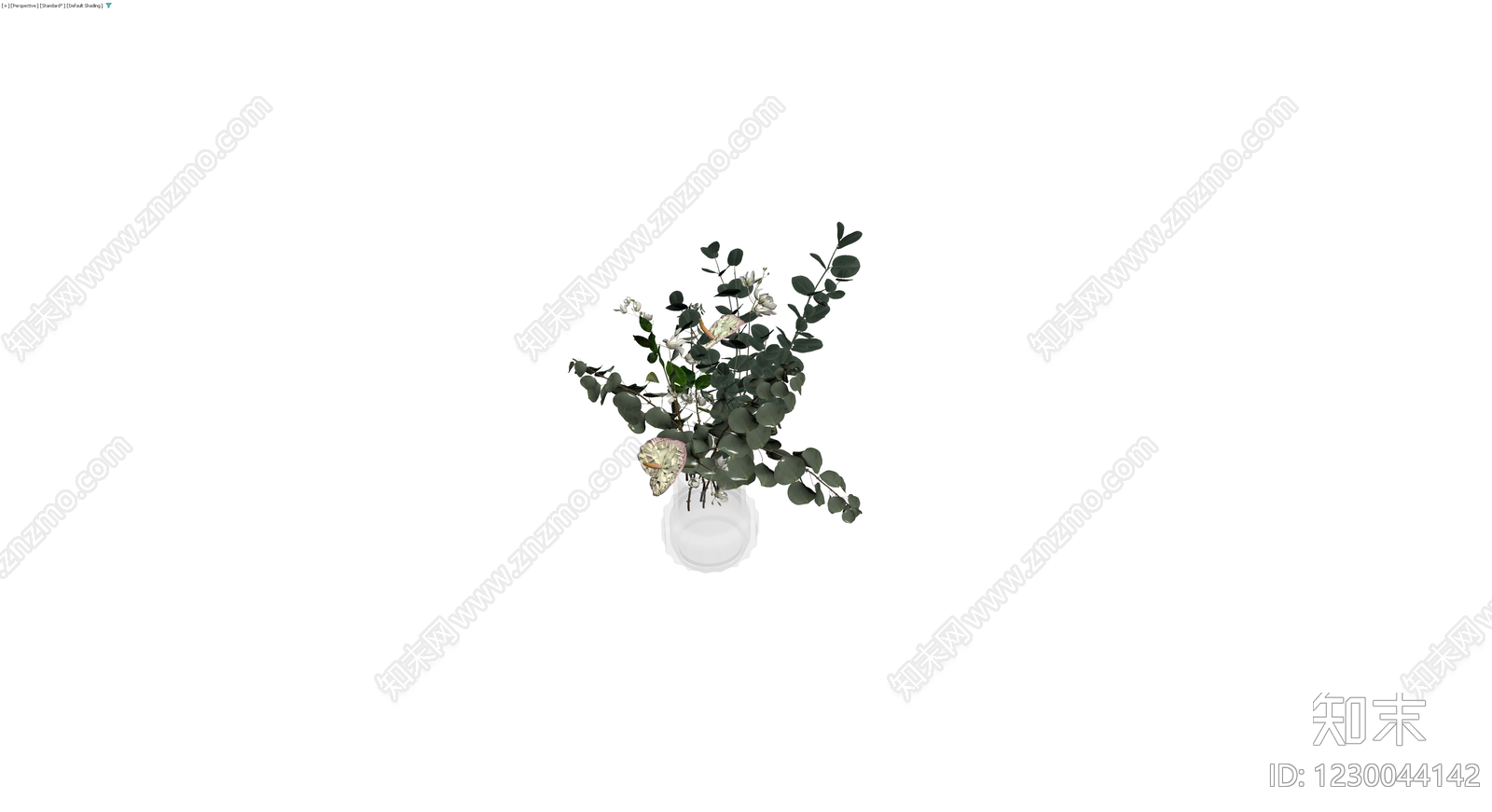 带盆绿植花卉组合3D模型下载【ID:1230044142】
