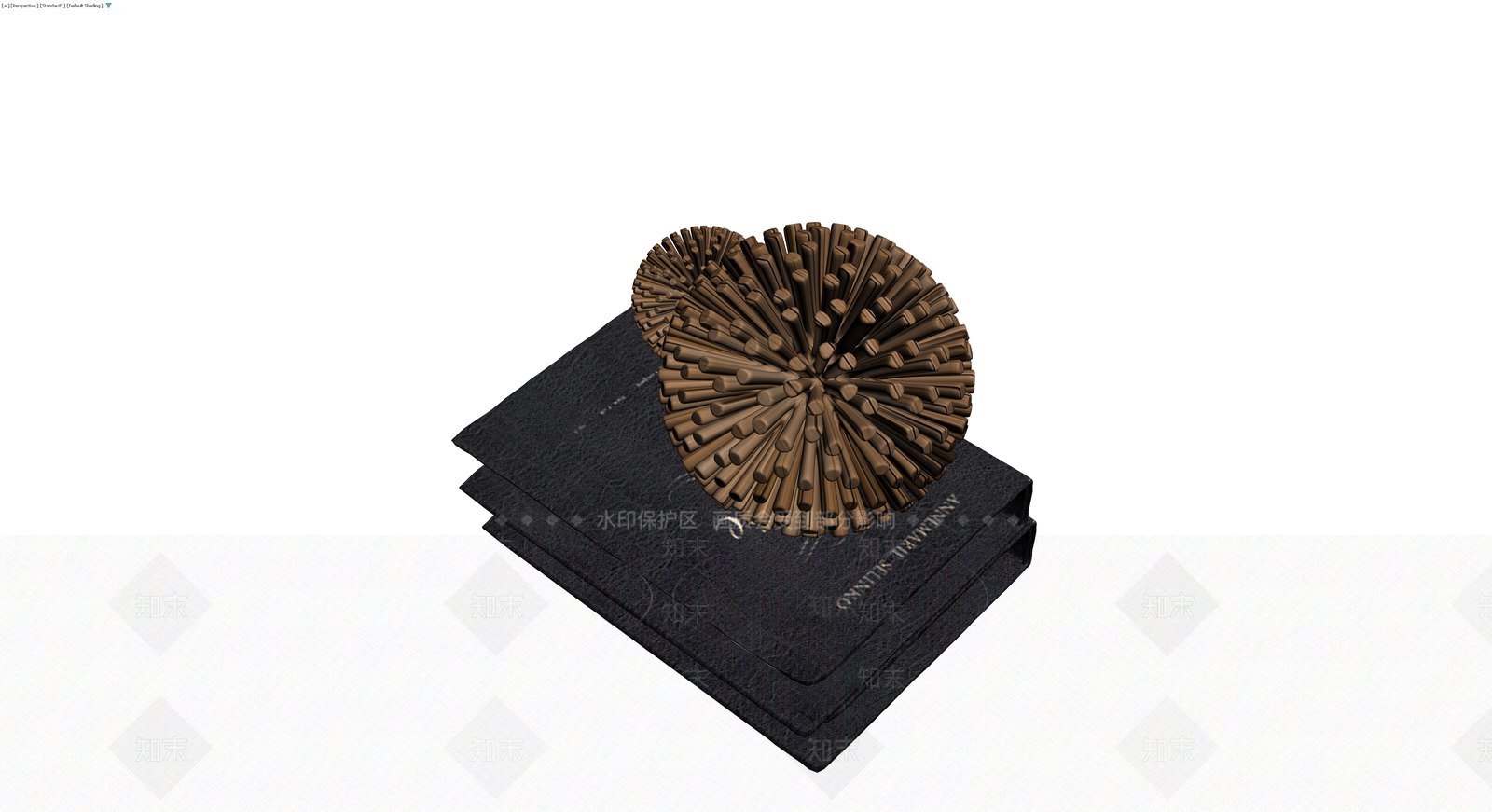 书籍与松果组合摆件3D模型下载【ID:1230157928】