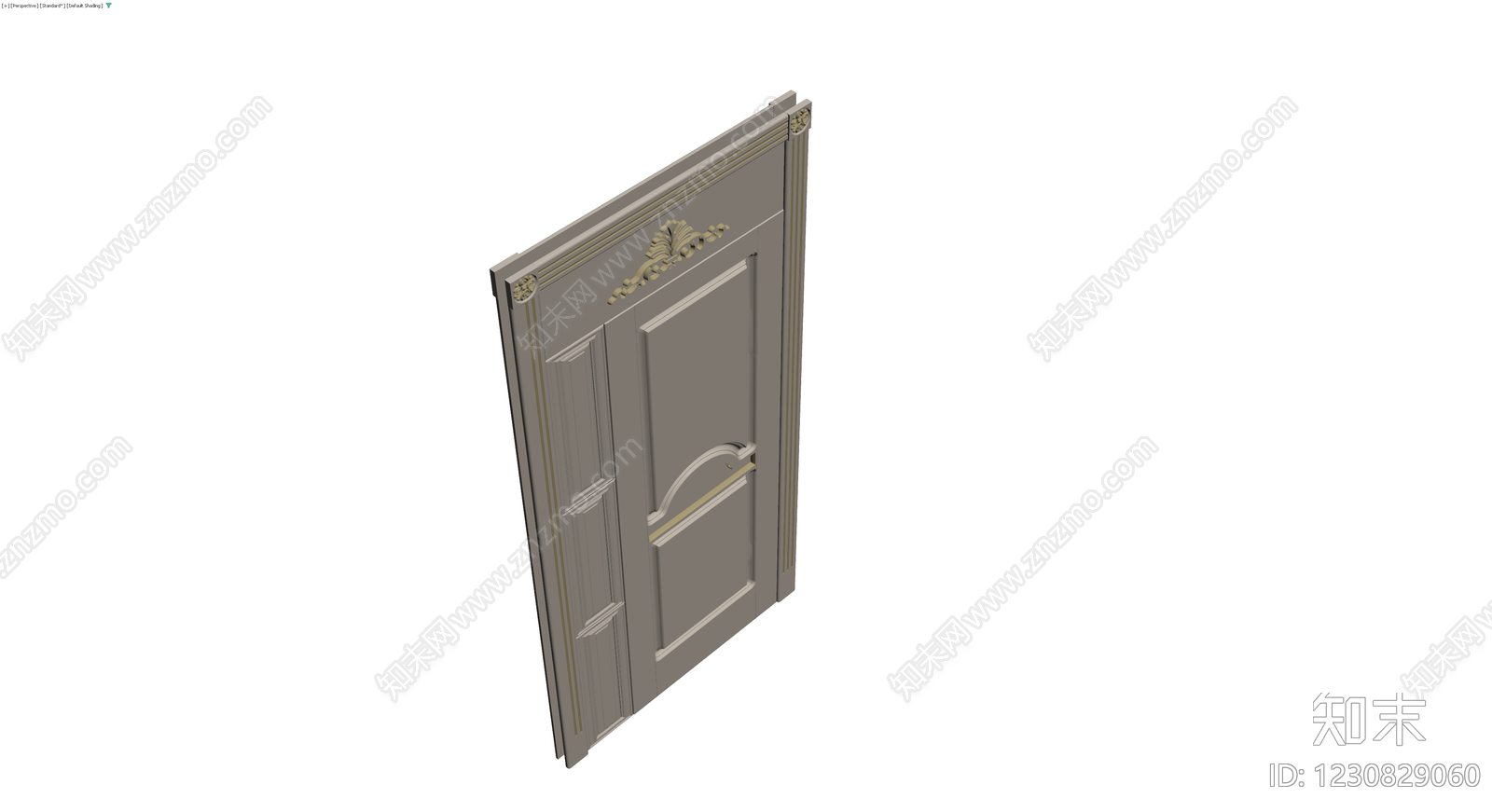 欧式雕花装饰门3D模型下载【ID:1230829060】