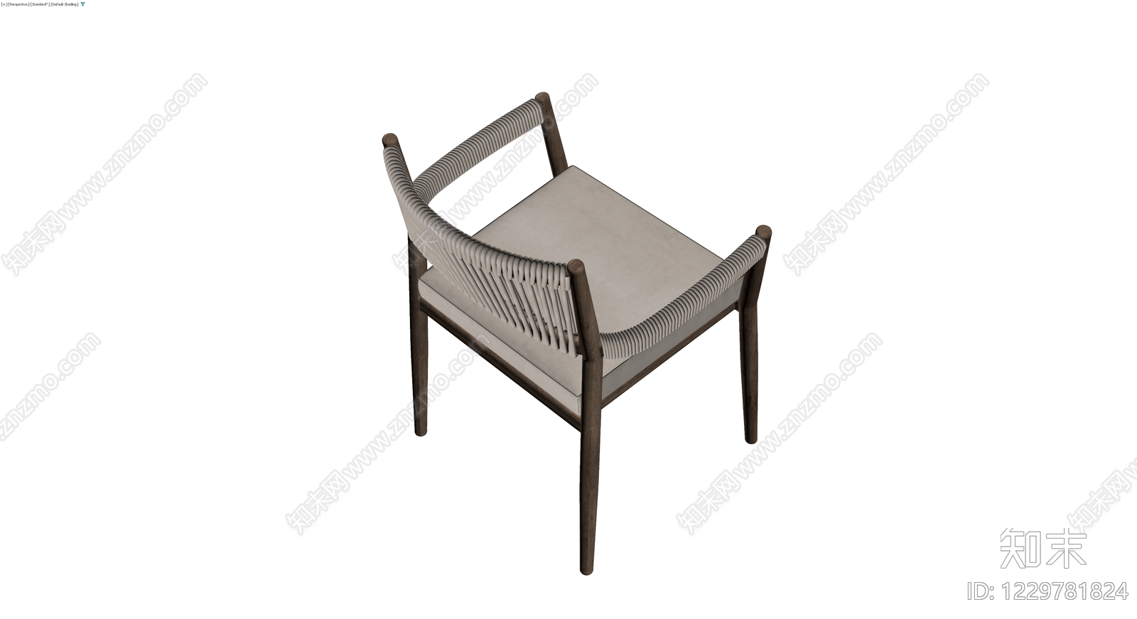 木质编织扶手椅3D模型下载【ID:1229781824】