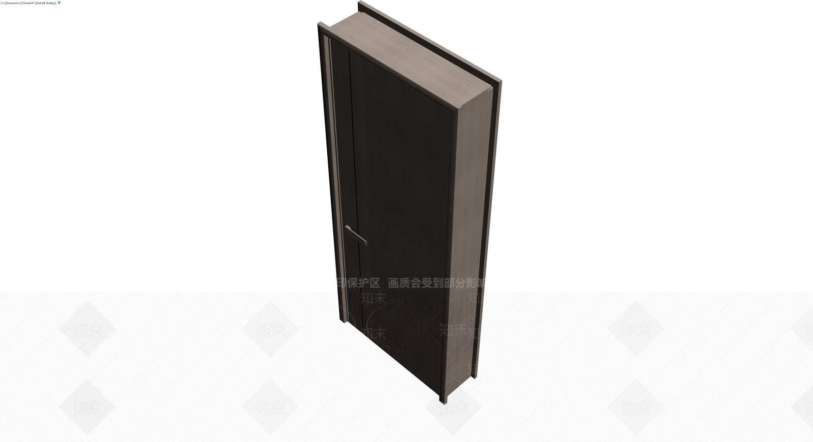 现代双开木纹门体3D模型下载【ID:1230638229】