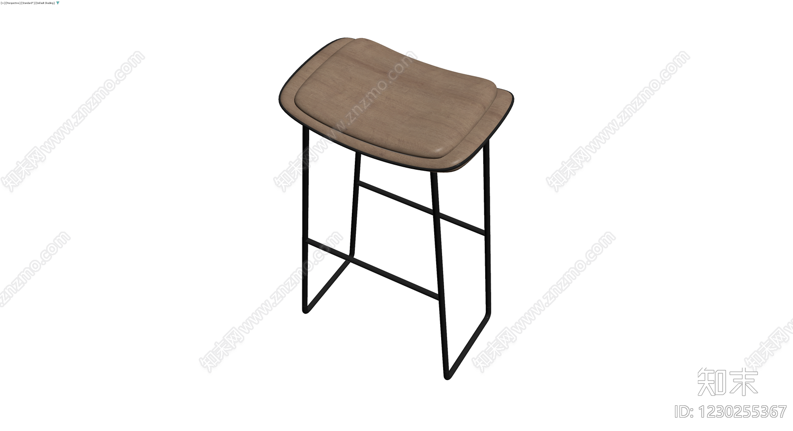 现代金属框架高脚凳3D模型下载【ID:1230255367】