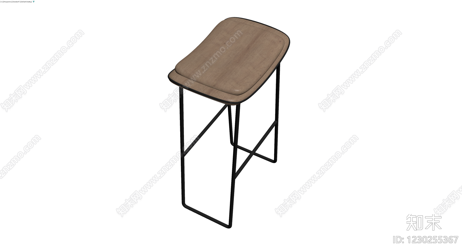 现代金属框架高脚凳3D模型下载【ID:1230255367】