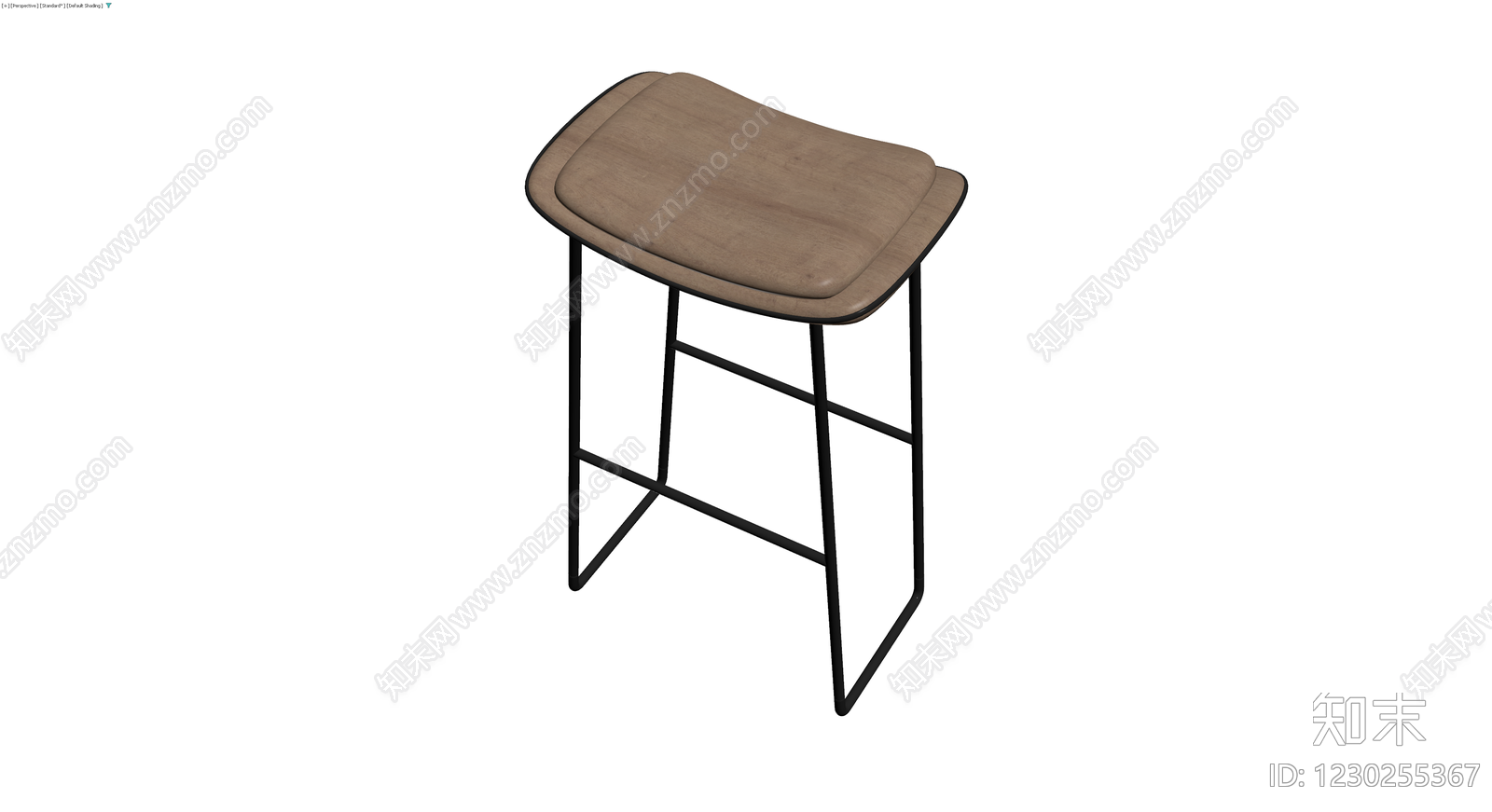 现代金属框架高脚凳3D模型下载【ID:1230255367】