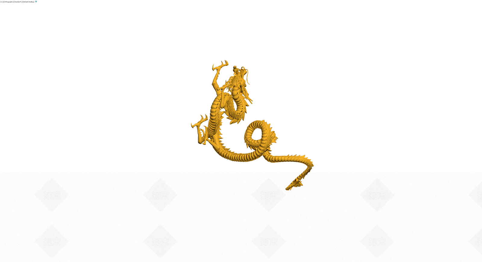 中国龙雕塑3D模型下载【ID:1229676116】