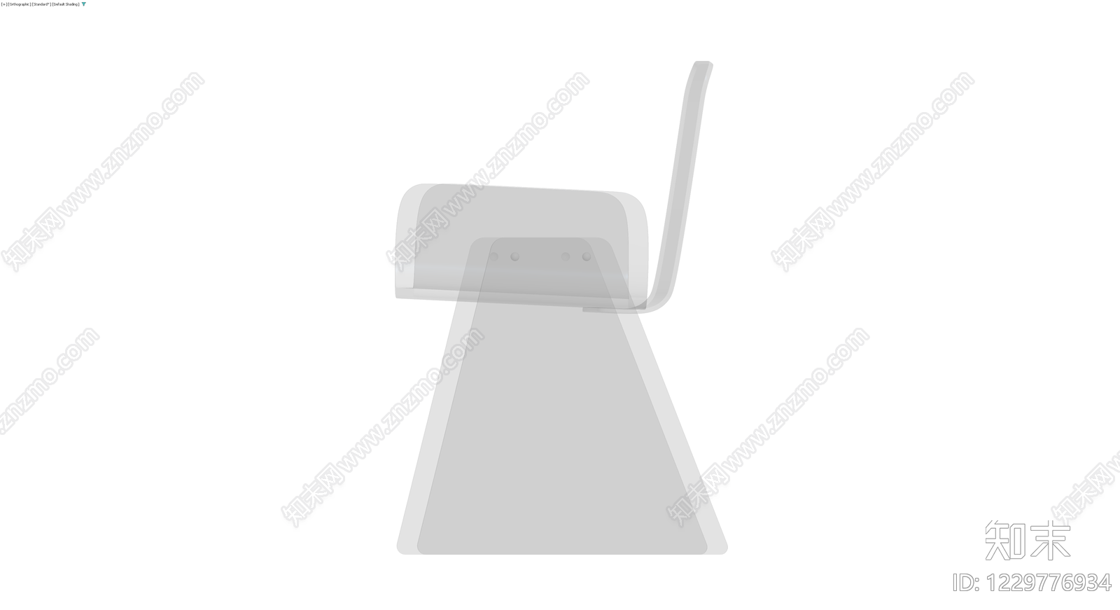 现代风格白色餐椅3D模型下载【ID:1229776934】