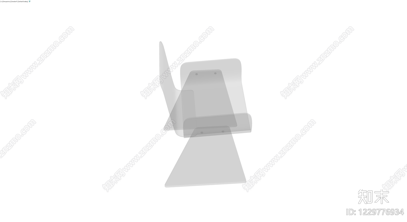 现代风格白色餐椅3D模型下载【ID:1229776934】