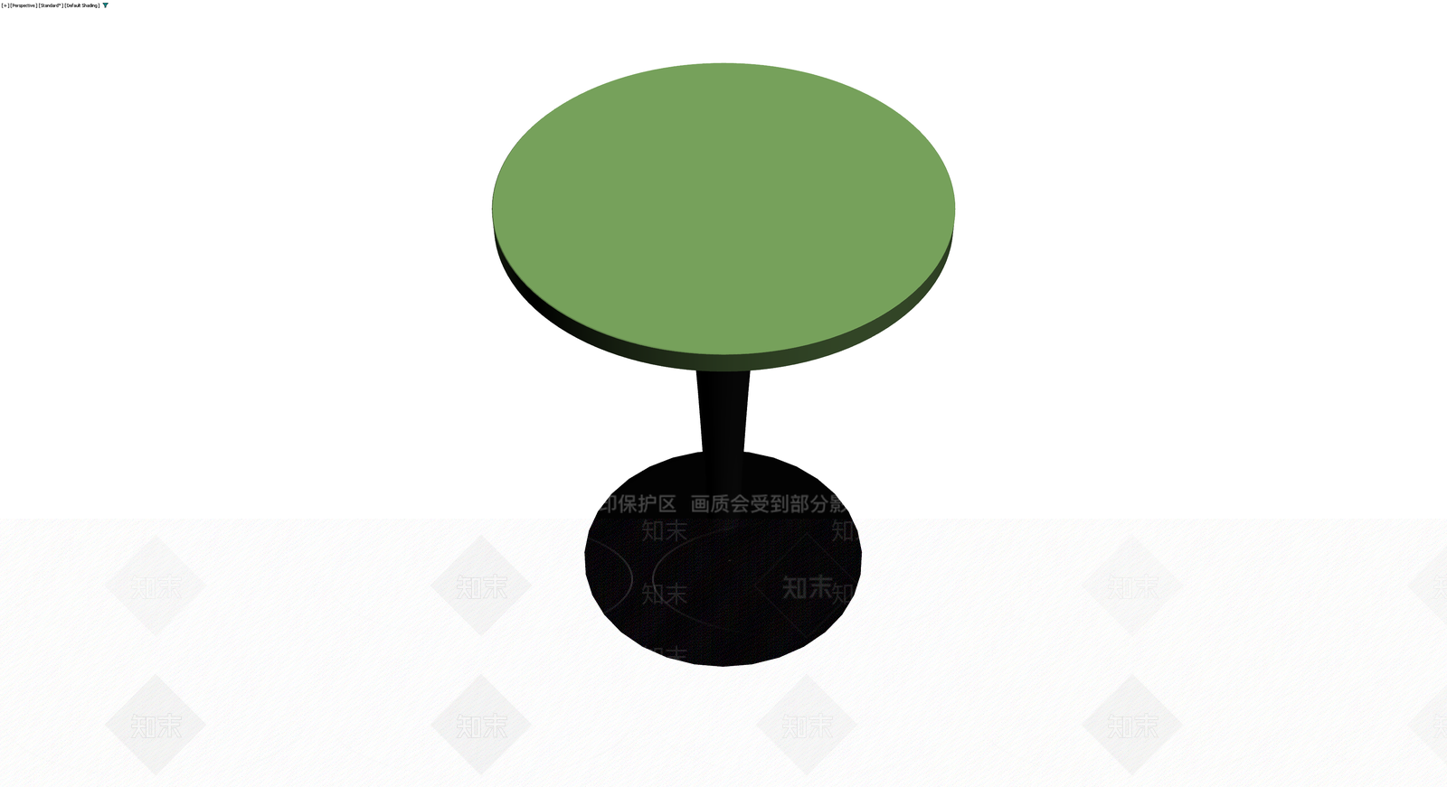 绿色圆面黑色底座高脚桌3D模型下载【ID:1230419970】