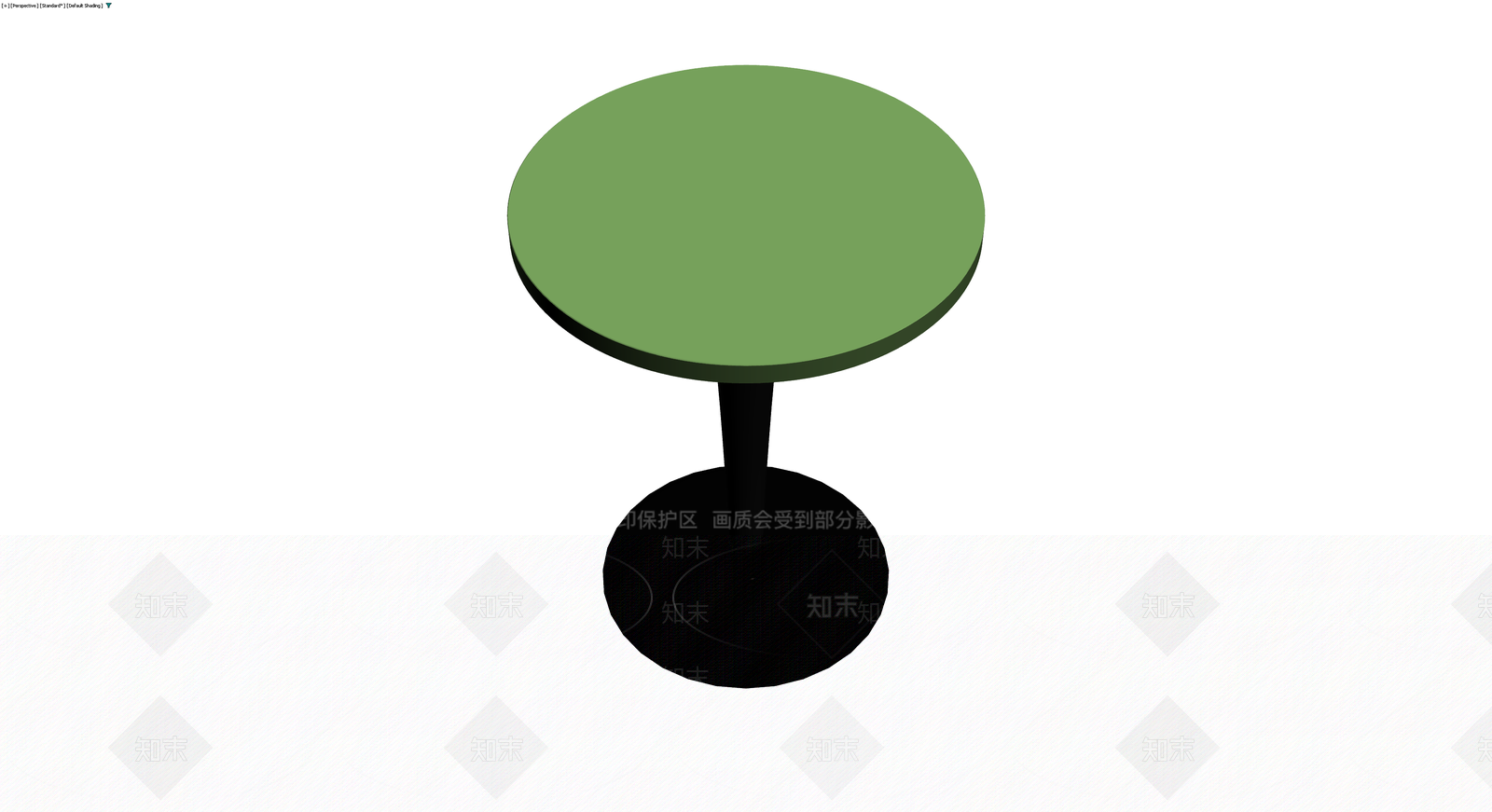 绿色圆面黑色底座高脚桌3D模型下载【ID:1230419970】