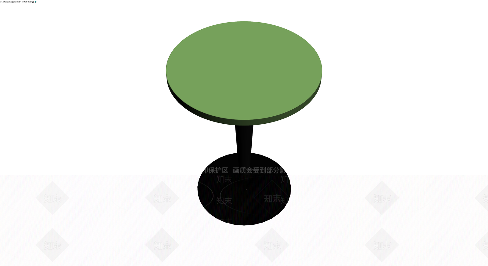 绿色圆面黑色底座高脚桌3D模型下载【ID:1230419970】