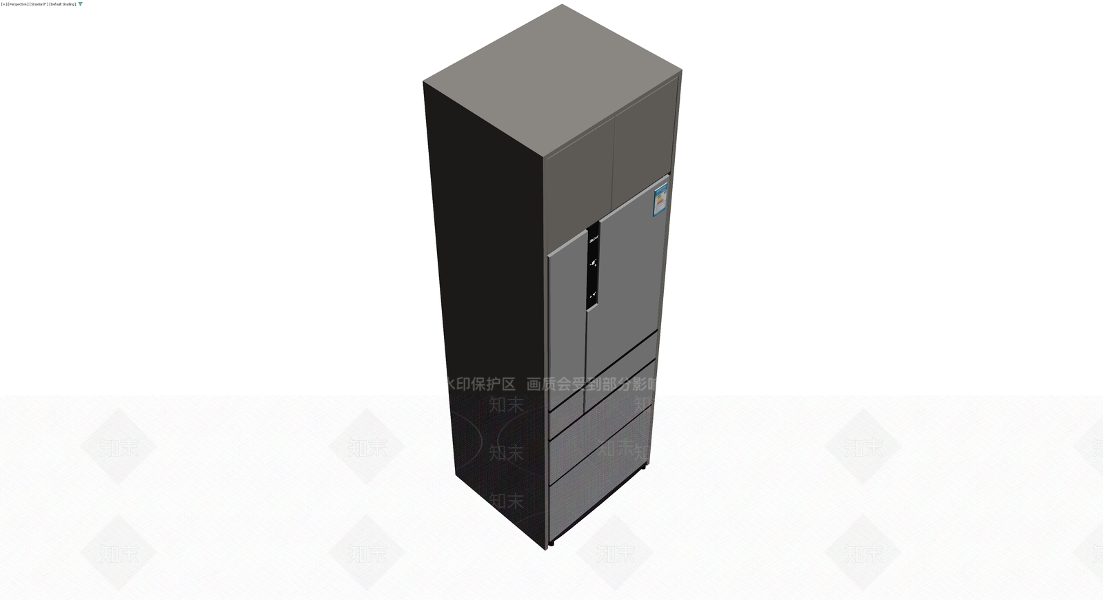 灰色多门冰箱模型3D模型下载【ID:1230165591】