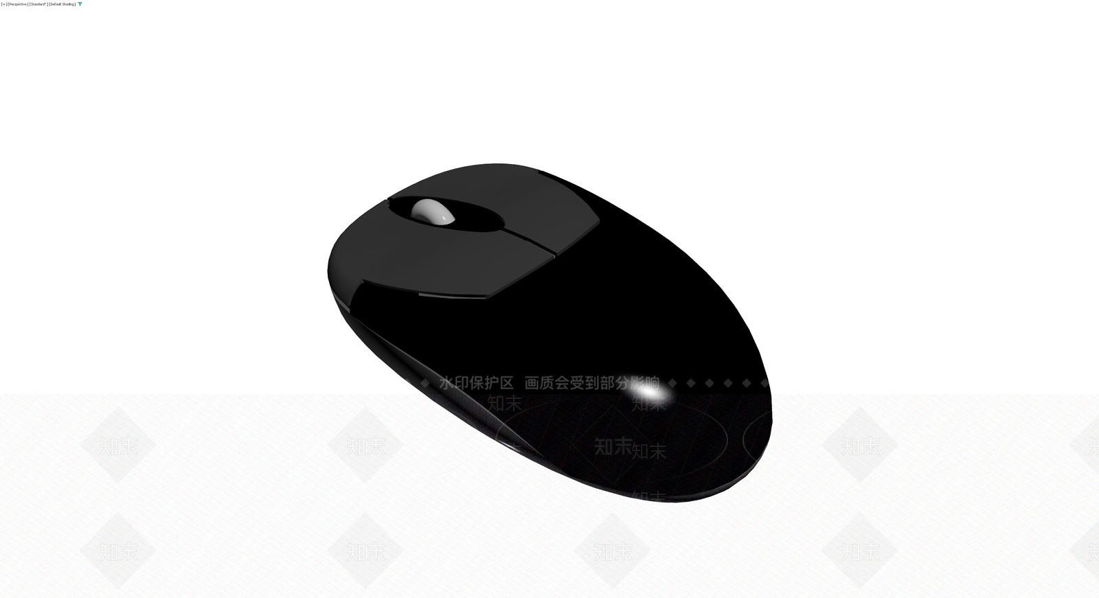 黑色无线鼠标模型3D模型下载【ID:1230096168】