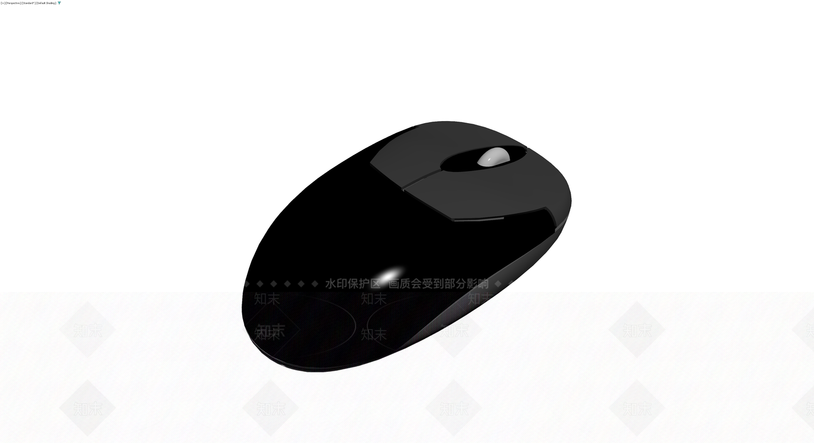 黑色无线鼠标模型3D模型下载【ID:1230096168】
