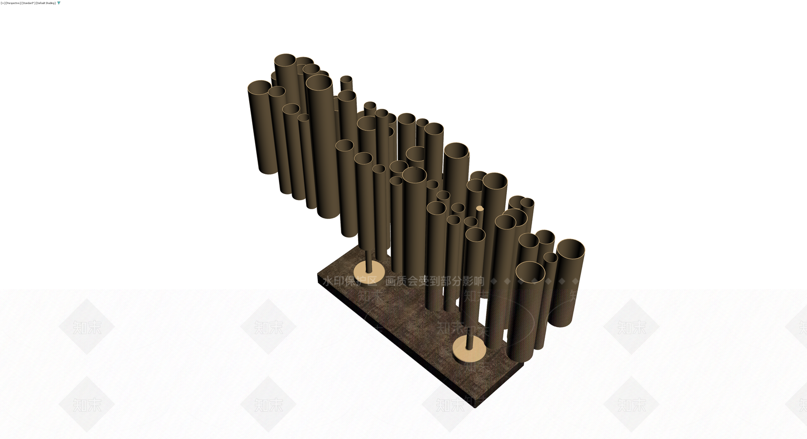 抽象管状装饰雕塑3D模型下载【ID:1230377879】