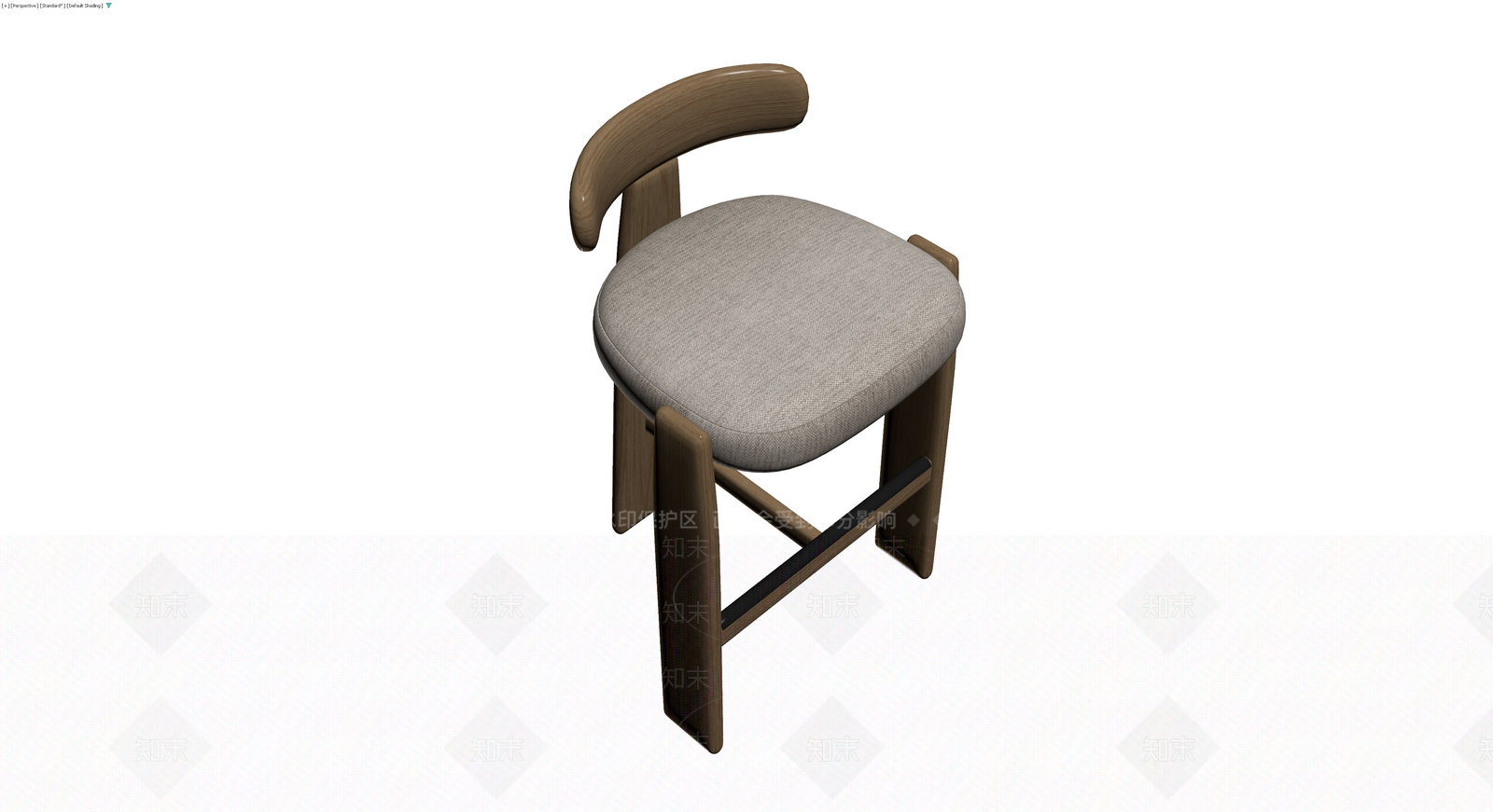 木质软包餐椅3D模型下载【ID:1229682639】