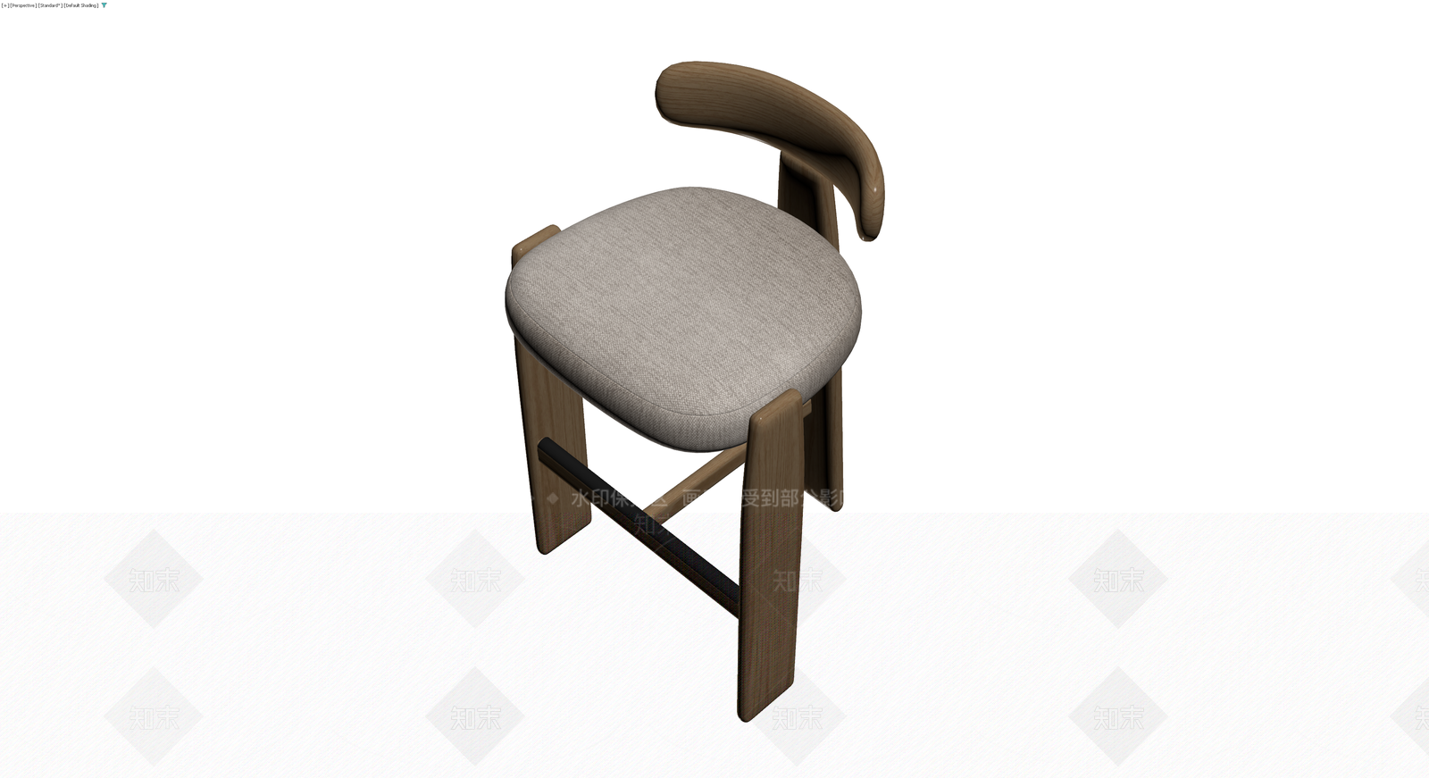木质软包餐椅3D模型下载【ID:1229682639】