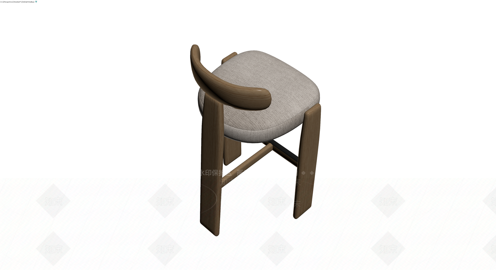 木质软包餐椅3D模型下载【ID:1229682639】