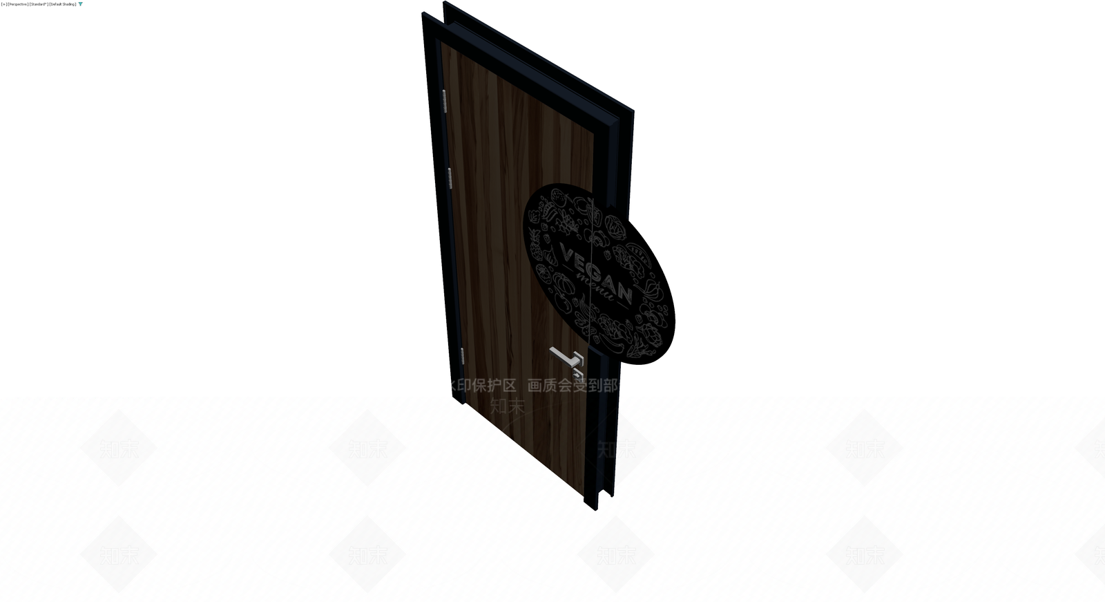 带标识的木纹门3D模型下载【ID:1230086986】