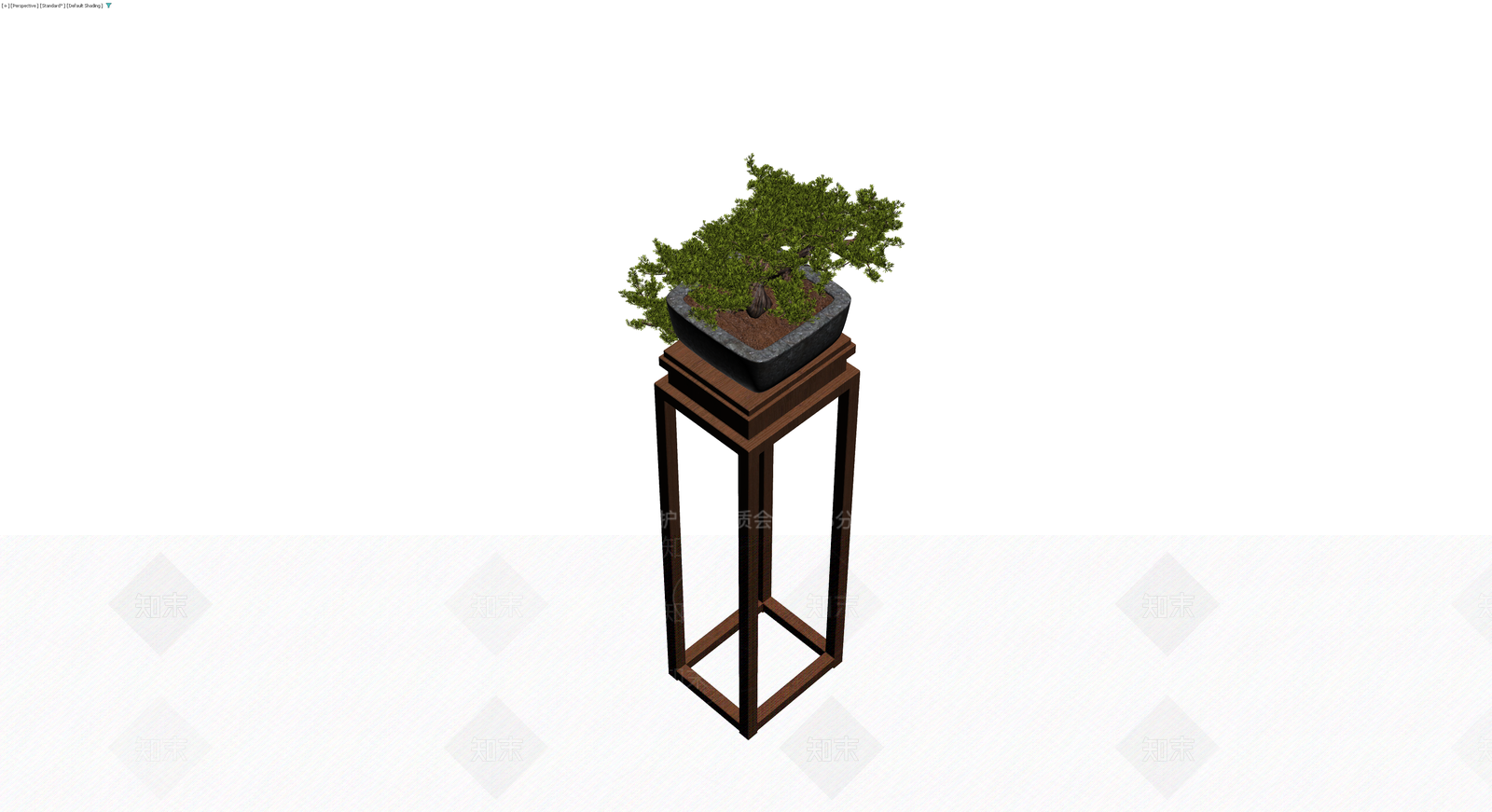 盆景盆栽带花架3D模型下载【ID:1229964856】