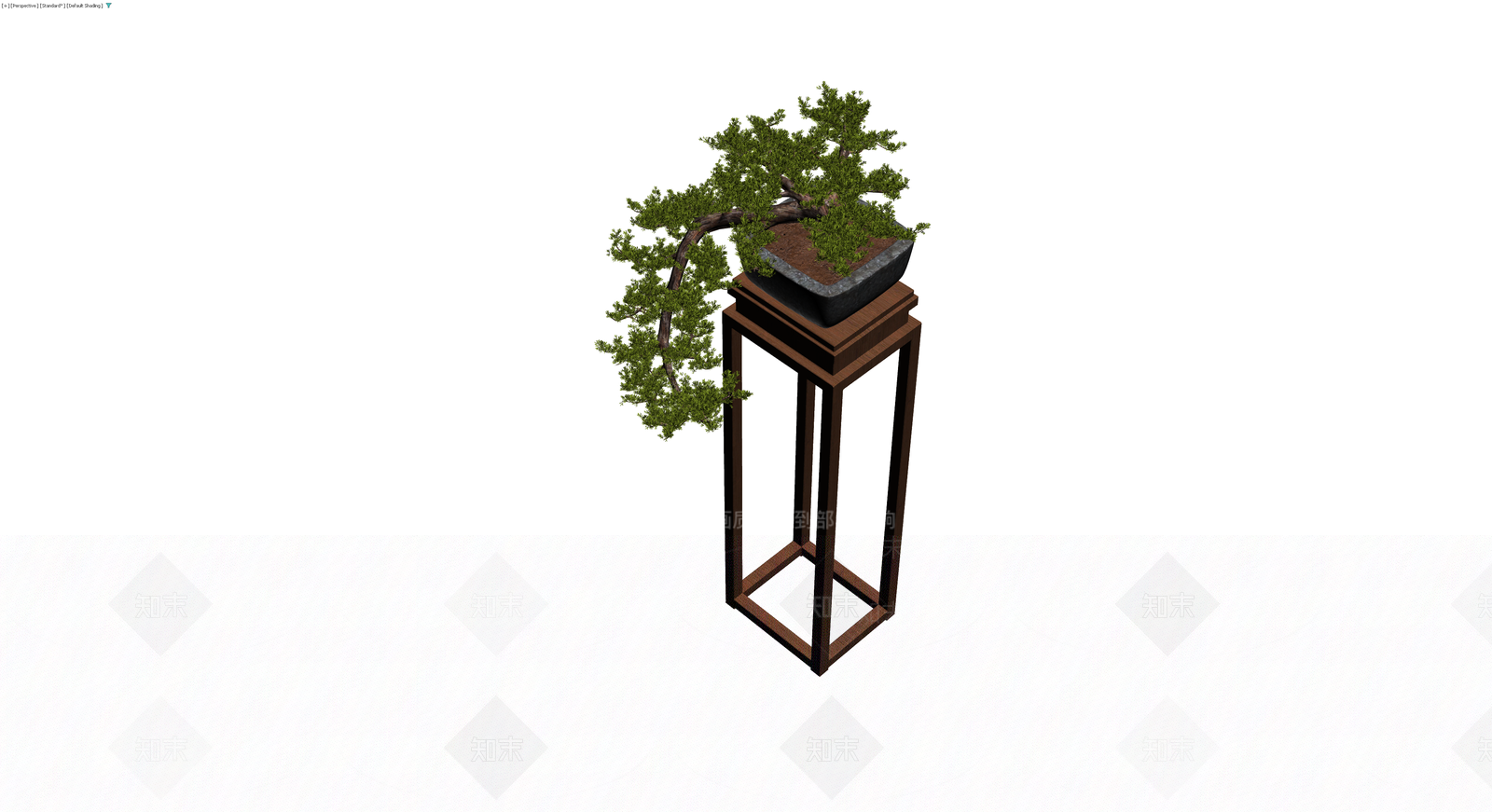 盆景盆栽带花架3D模型下载【ID:1229964856】