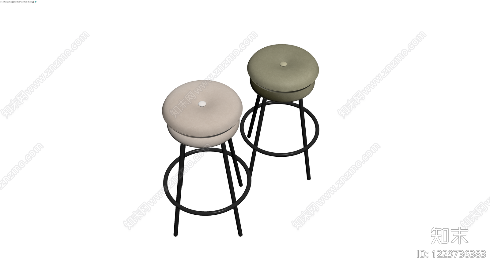 双配色软包吧台椅3D模型下载【ID:1229736383】