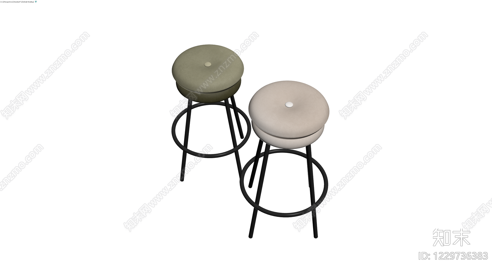 双配色软包吧台椅3D模型下载【ID:1229736383】