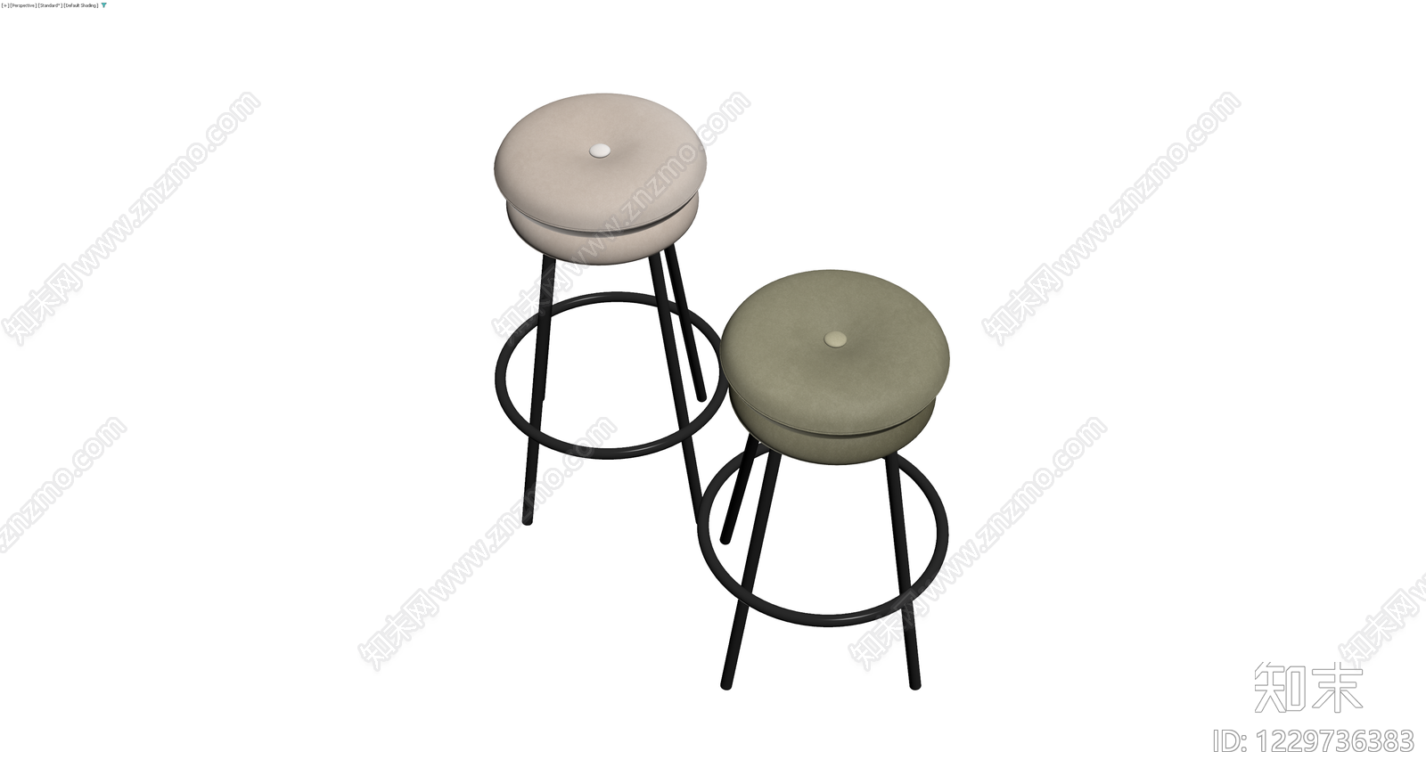 双配色软包吧台椅3D模型下载【ID:1229736383】