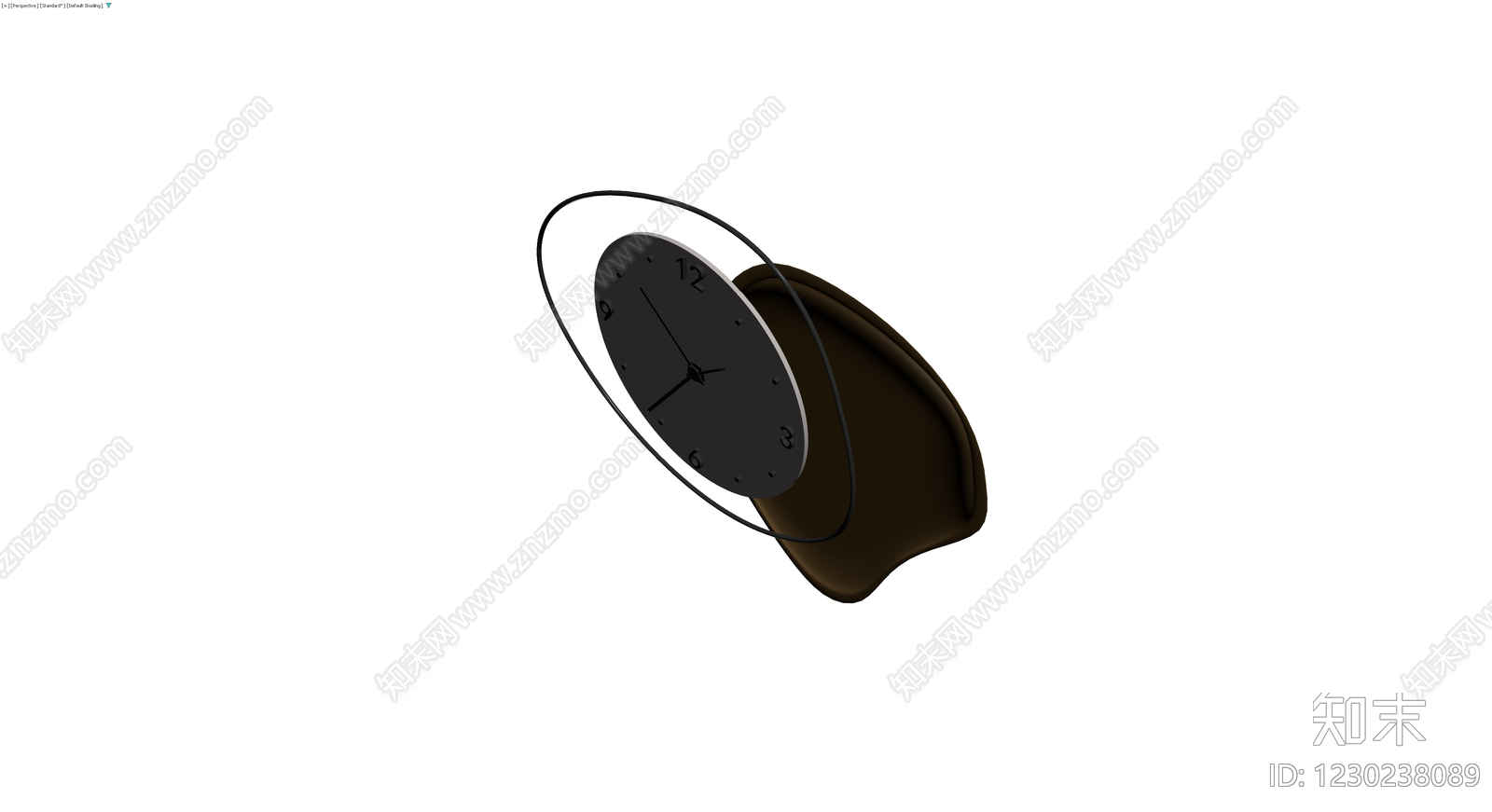 椭圆框挂钟3D模型下载【ID:1230238089】