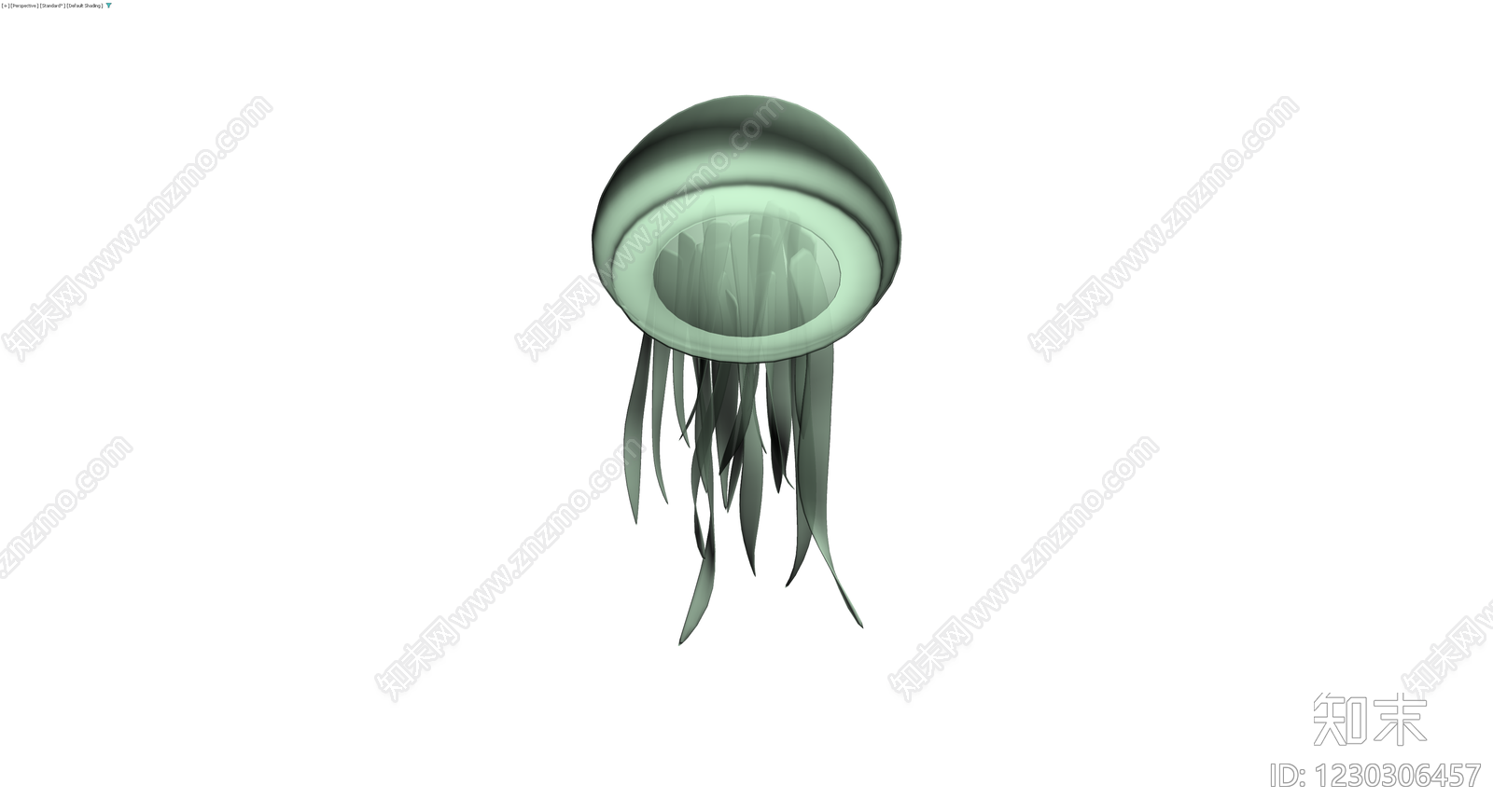 半透明绿色水母模型3D模型下载【ID:1230306457】