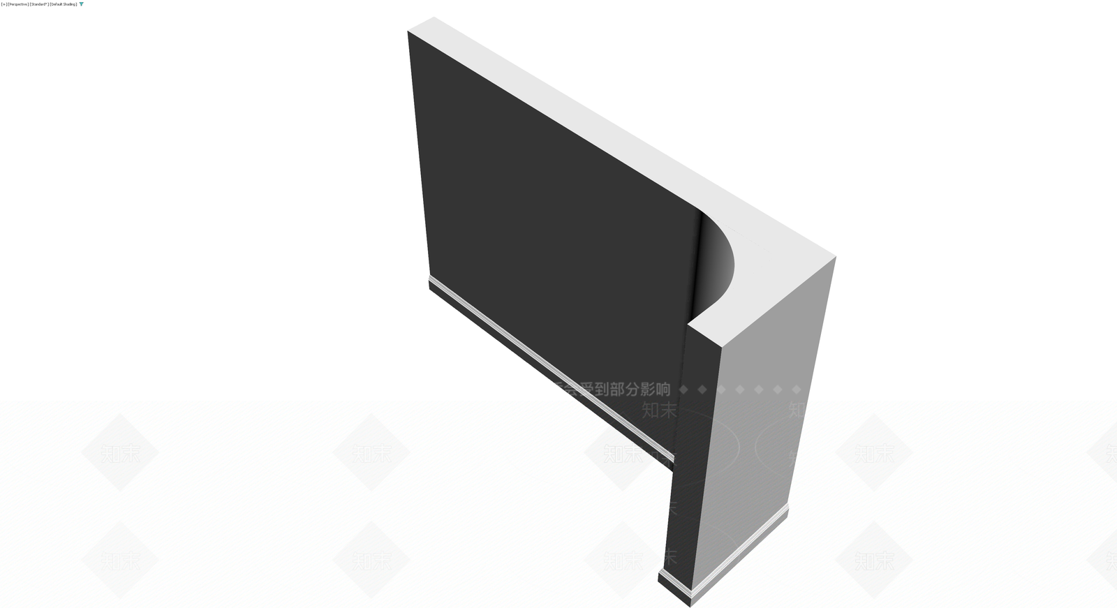 弧形装饰隔断墙3D模型下载【ID:1230410424】